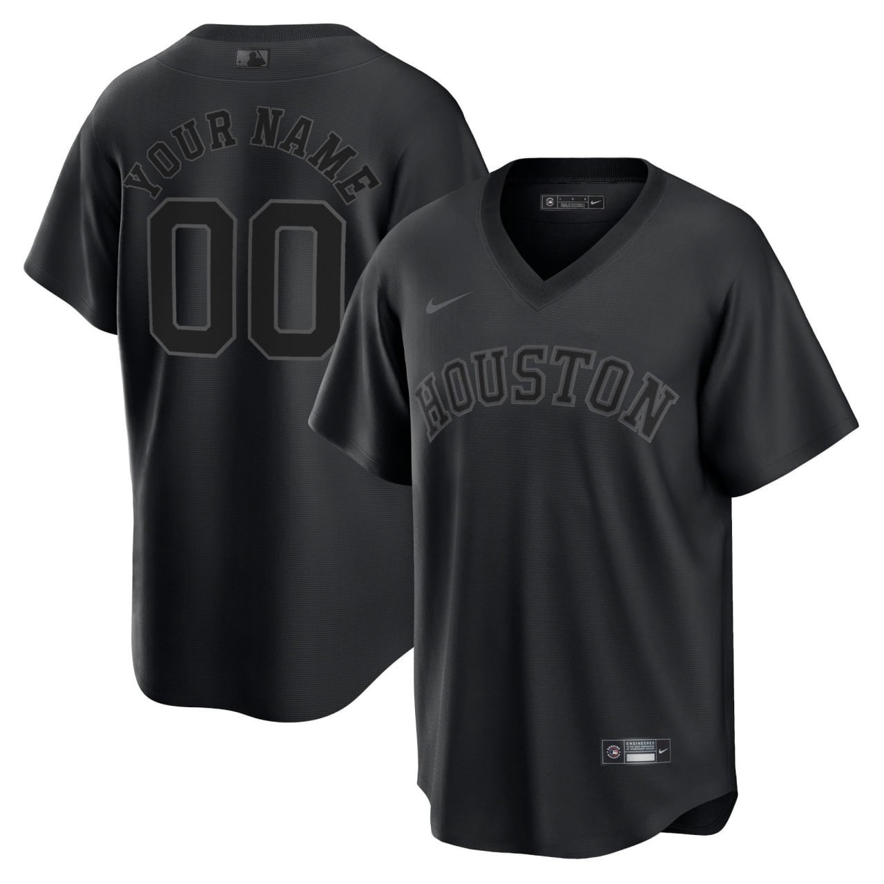 Houston Triple Black Limited Vapor Custom Jersey
