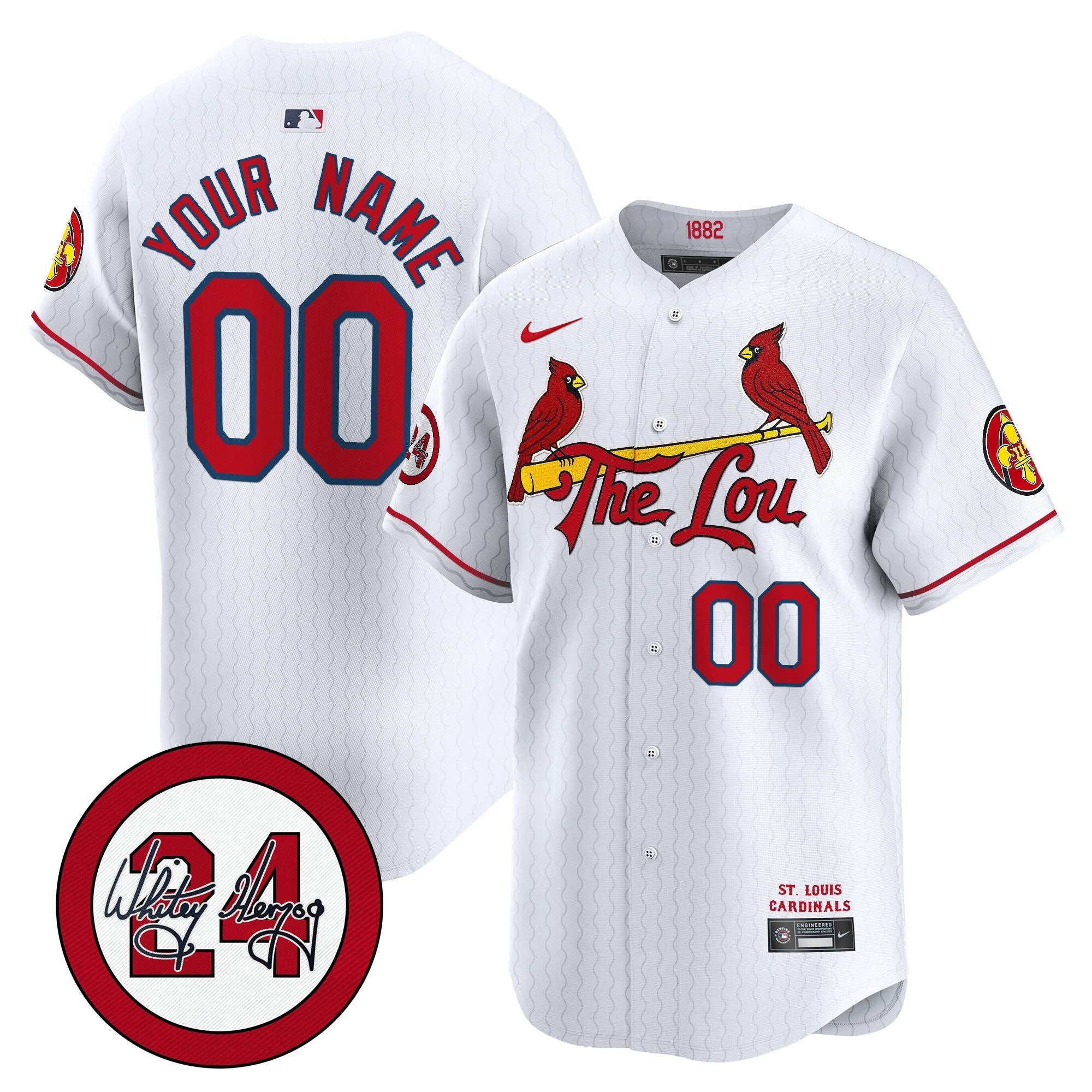 St. Louis City Connect Whitey Herzog Patch Vapor Premier Limited Custom Jersey