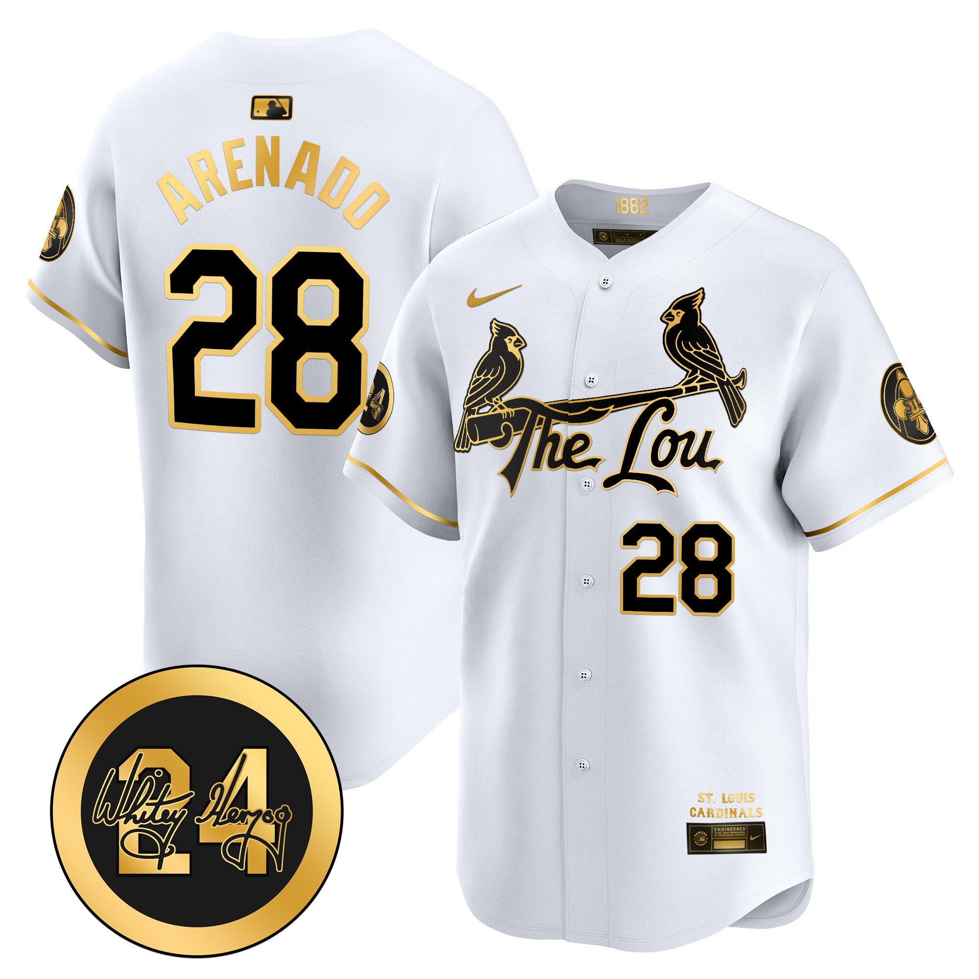 Men’s St. Louis Whitey Herzog Patch Vapor Premier Limited Jersey