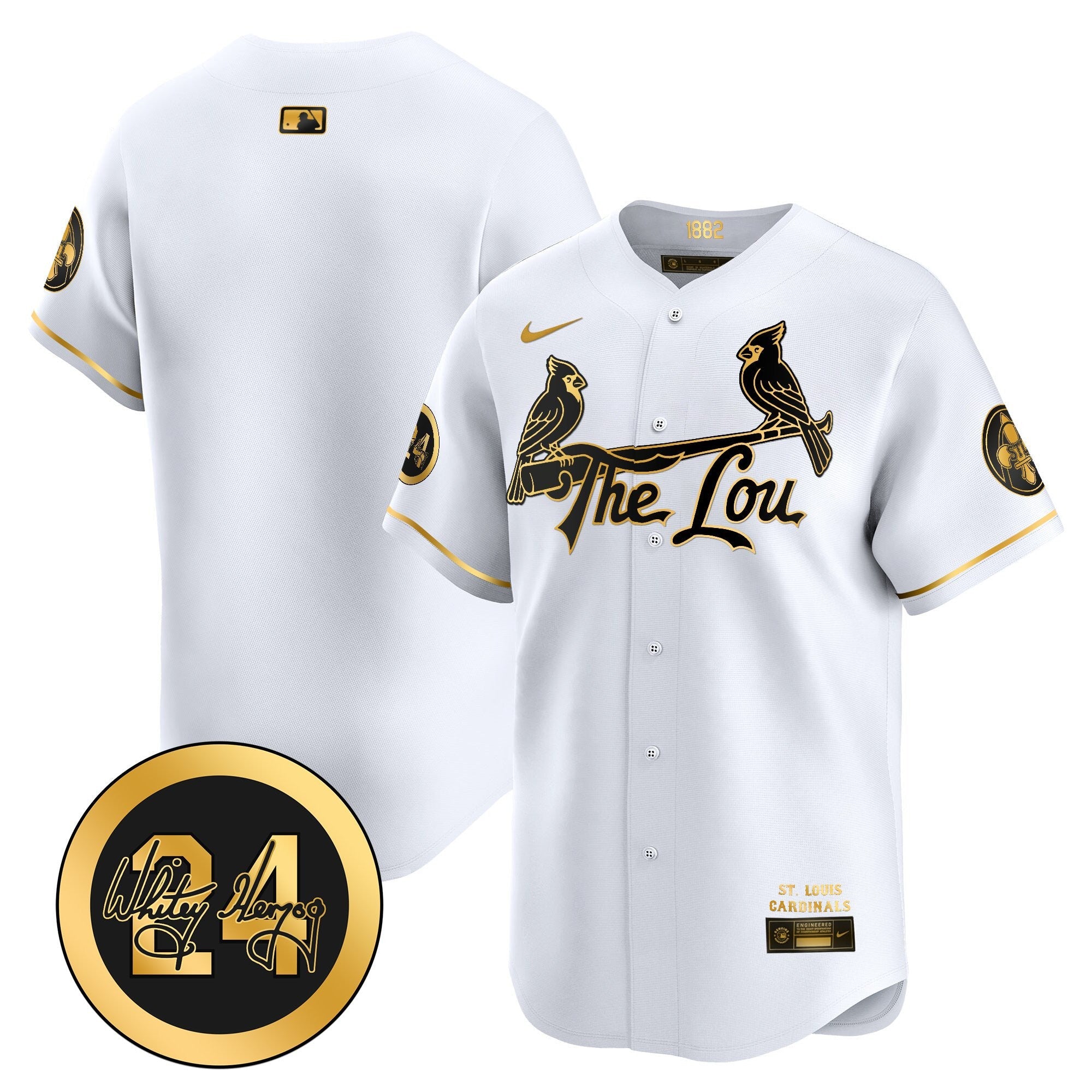 Men’s St. Louis Whitey Herzog Patch Vapor Premier Limited Jersey