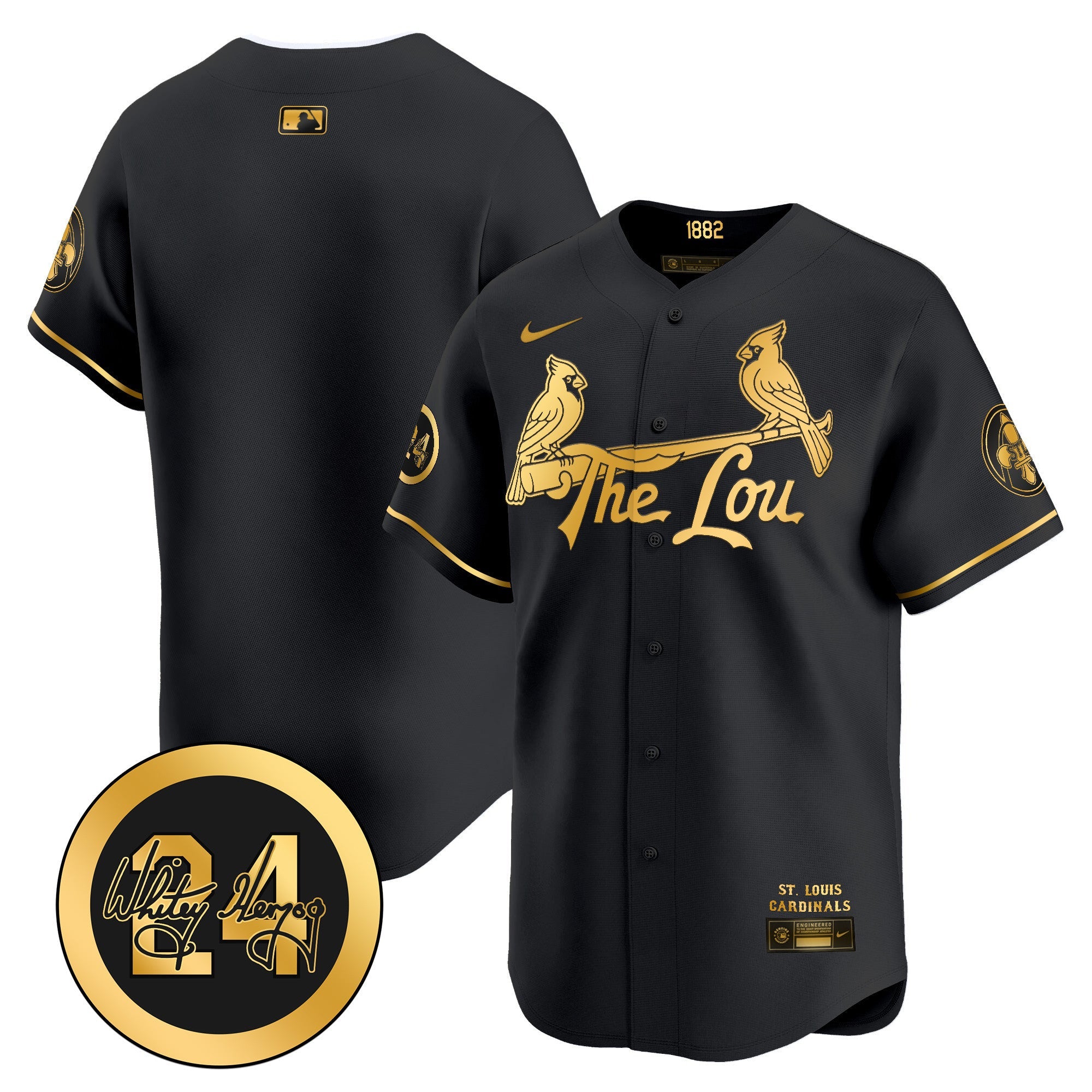 Men’s St. Louis Whitey Herzog Patch Vapor Premier Limited Jersey