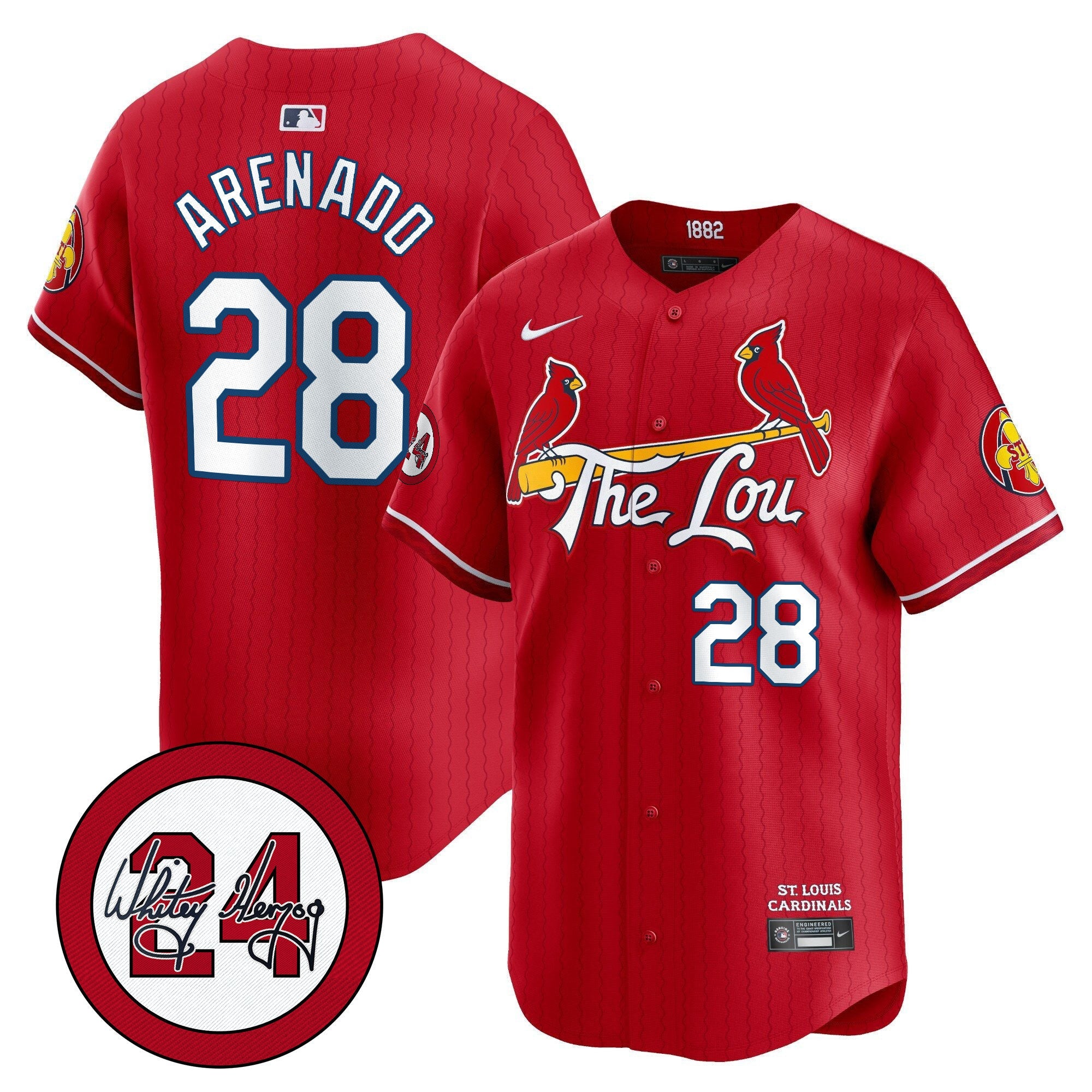 Men’s St. Louis Whitey Herzog Patch Vapor Premier Limited Jersey