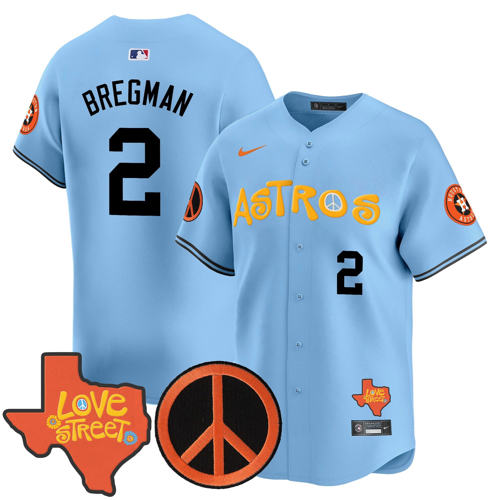 Men’s Love Street & Peace Sign Patch Vapor Premier Limited Jersey