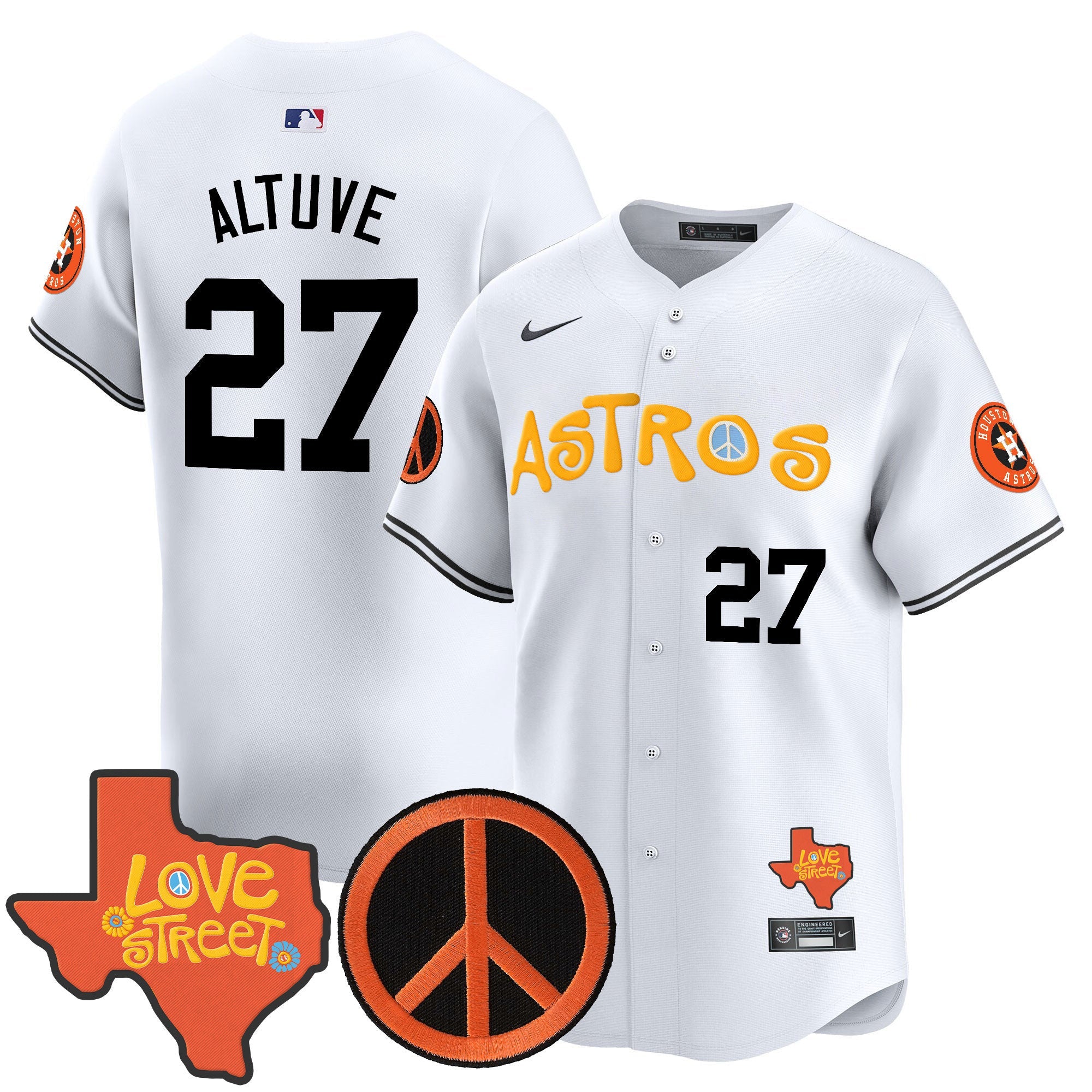 Men’s Love Street & Peace Sign Patch Vapor Premier Limited Jersey