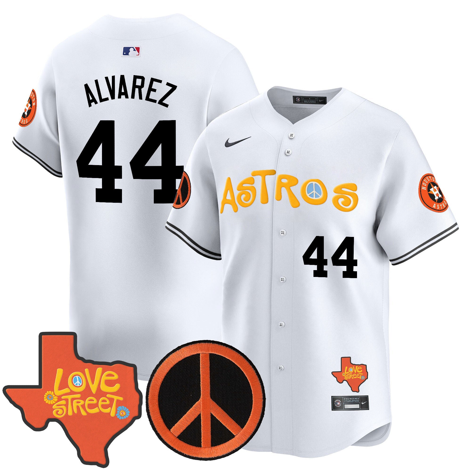 Men’s Love Street & Peace Sign Patch Vapor Premier Limited Jersey