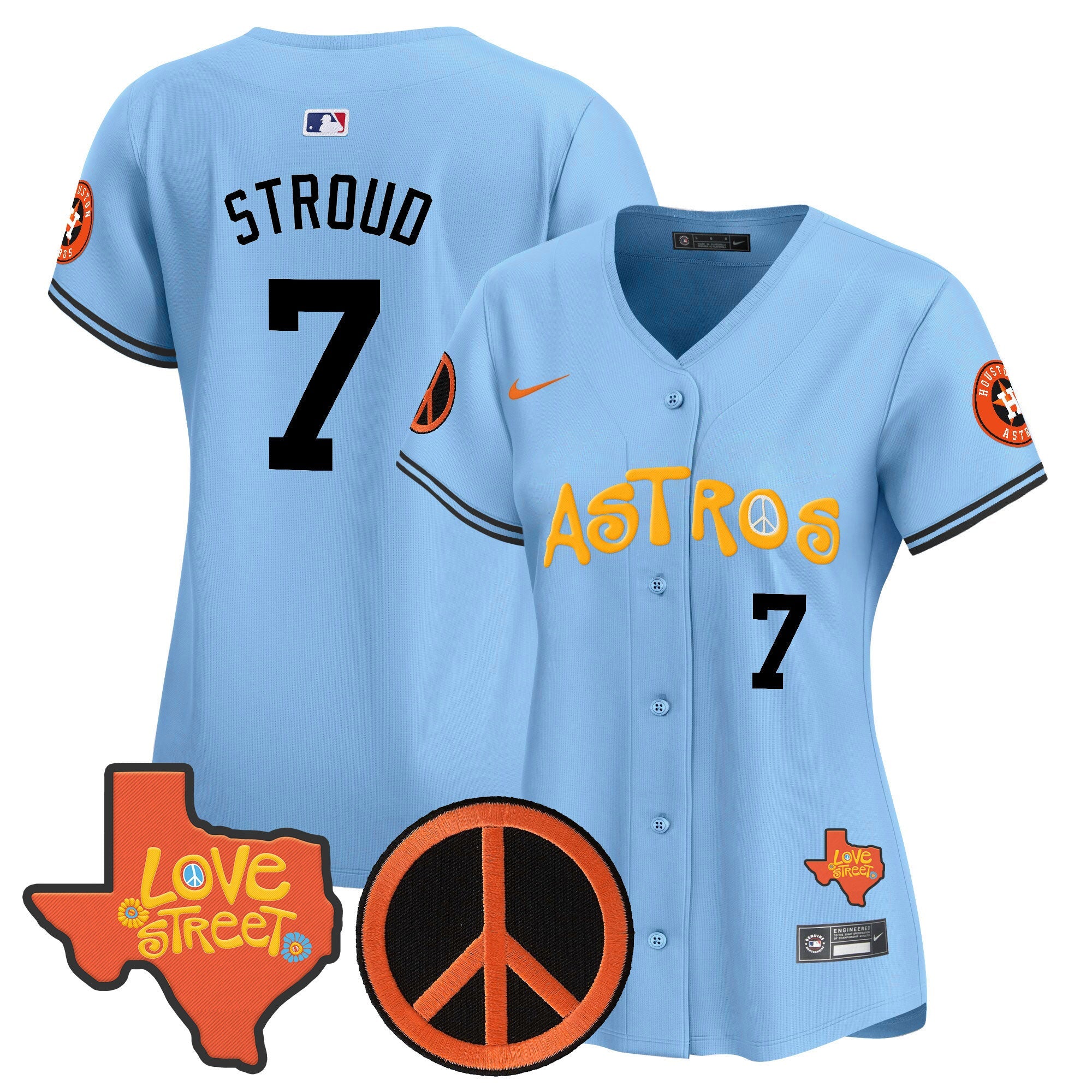 Women’s Love Street & Peace Sign Patch Vapor Premier Limited Jersey