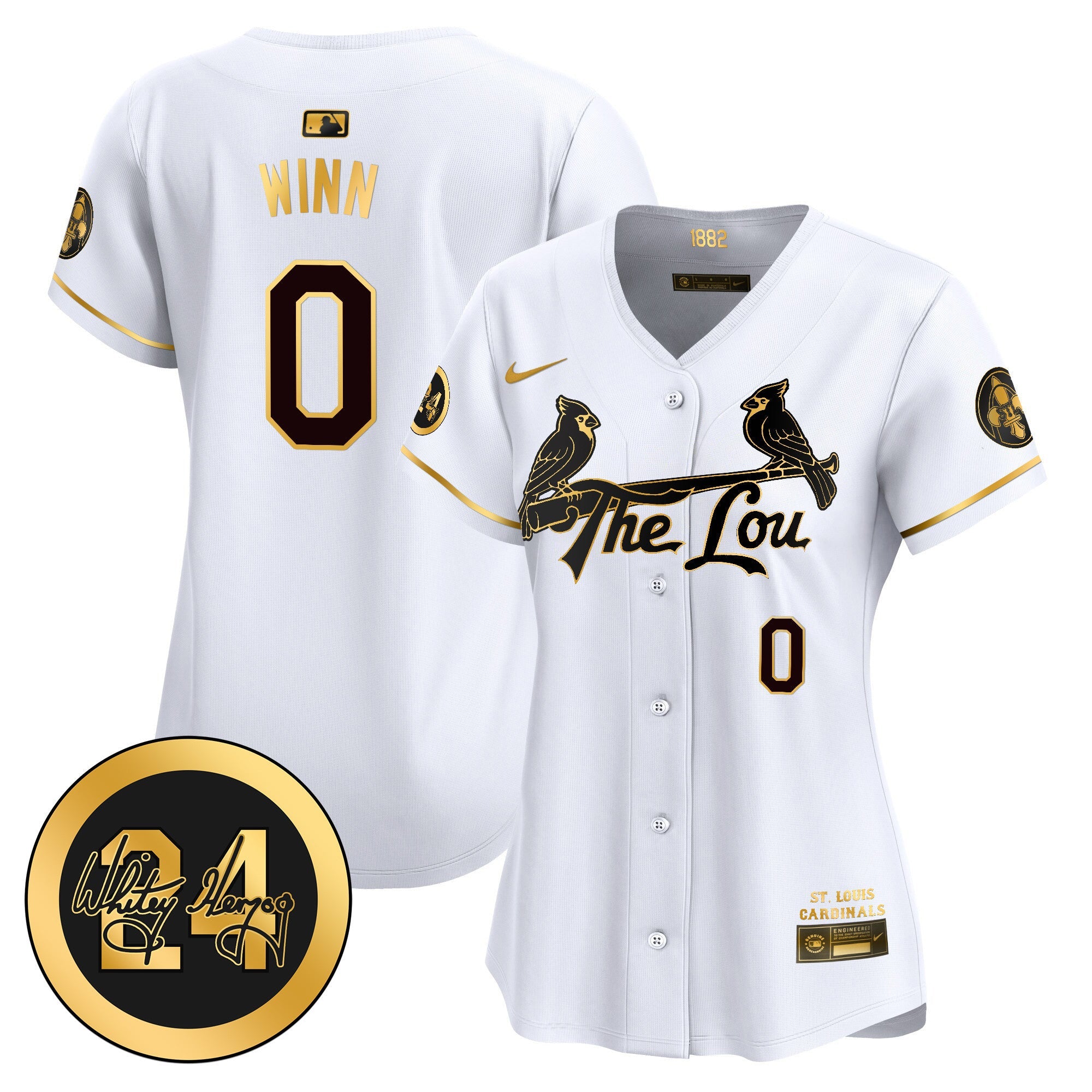Women’s St. Louis 2024 City Connect Whitey Herzog Patch Vapor Premier Limited Jersey