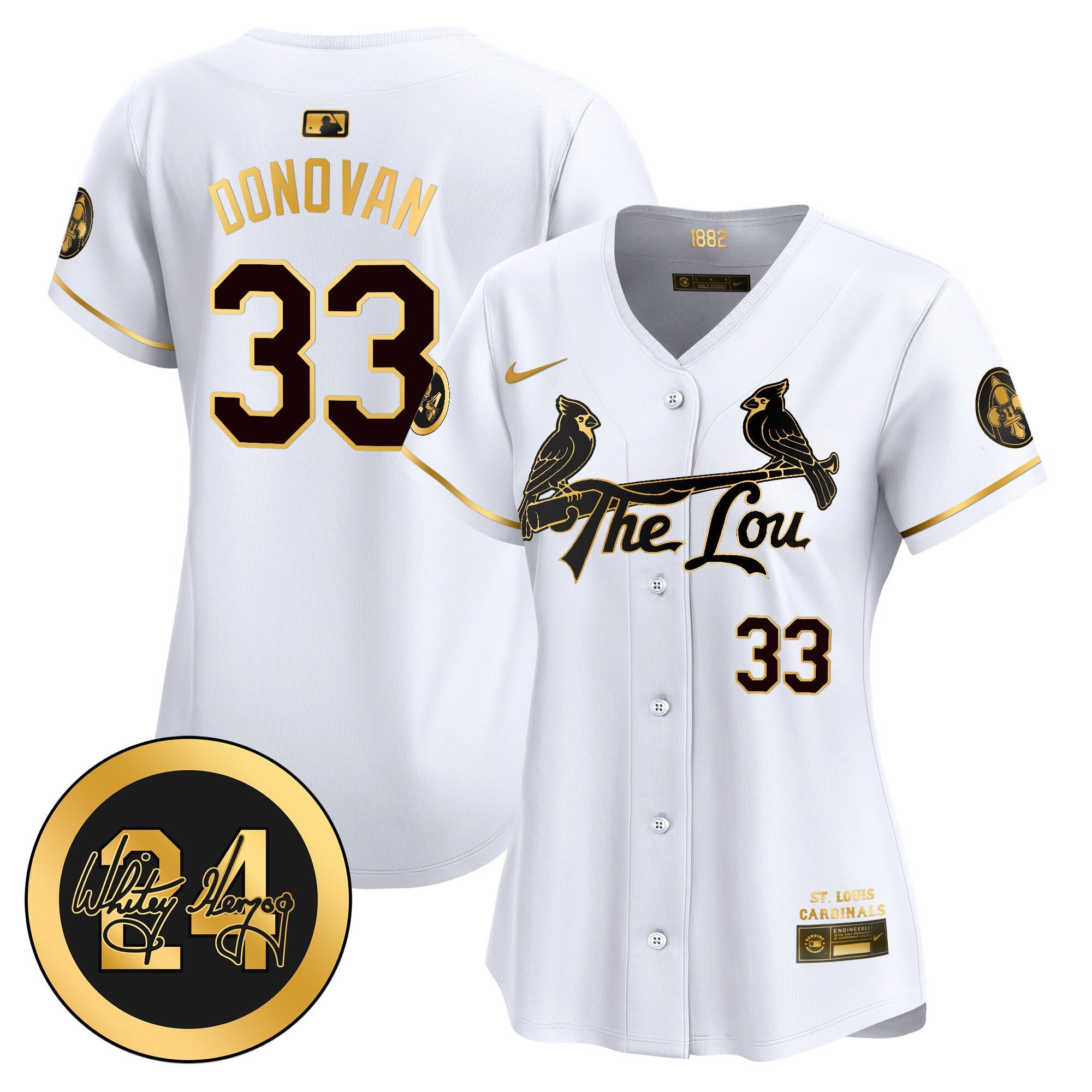 Women’s St. Louis 2024 City Connect Whitey Herzog Patch Vapor Premier Limited Jersey