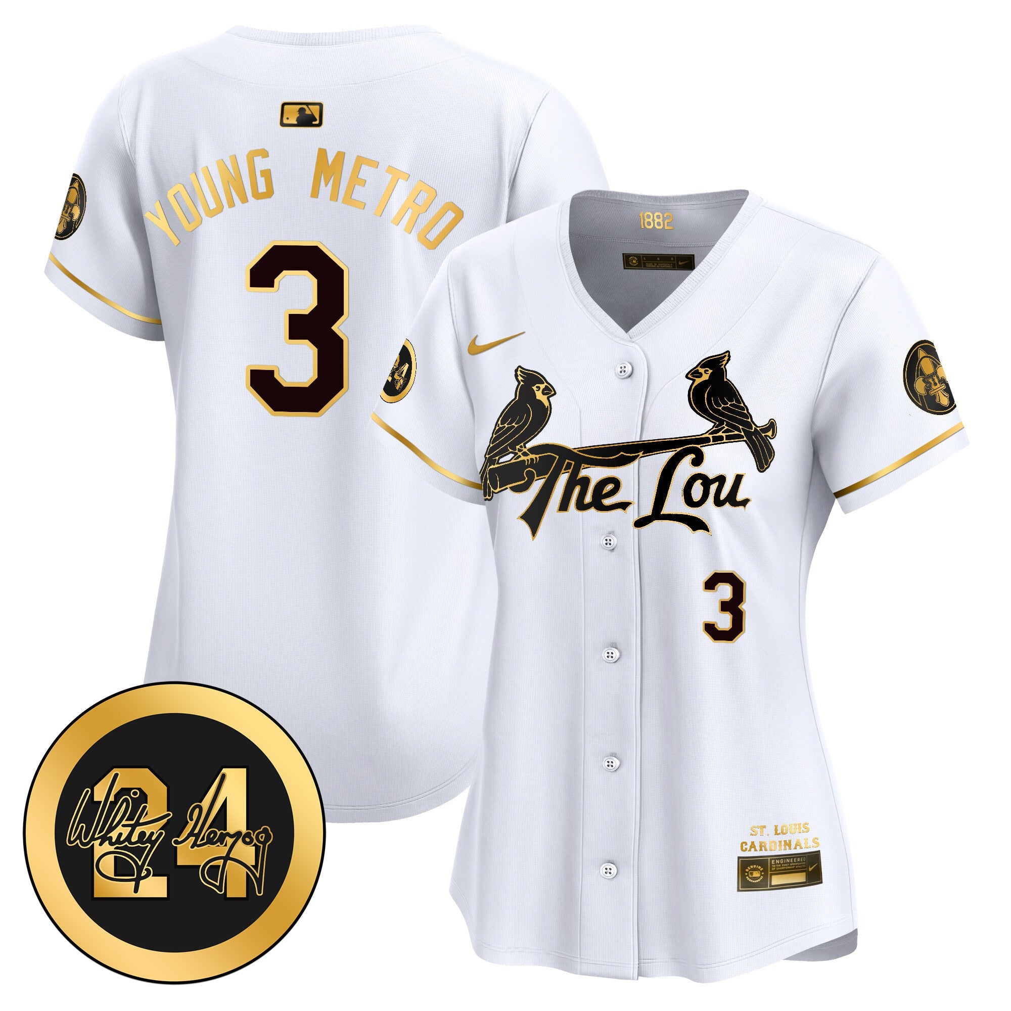 Women’s St. Louis 2024 City Connect Whitey Herzog Patch Vapor Premier Limited Jersey
