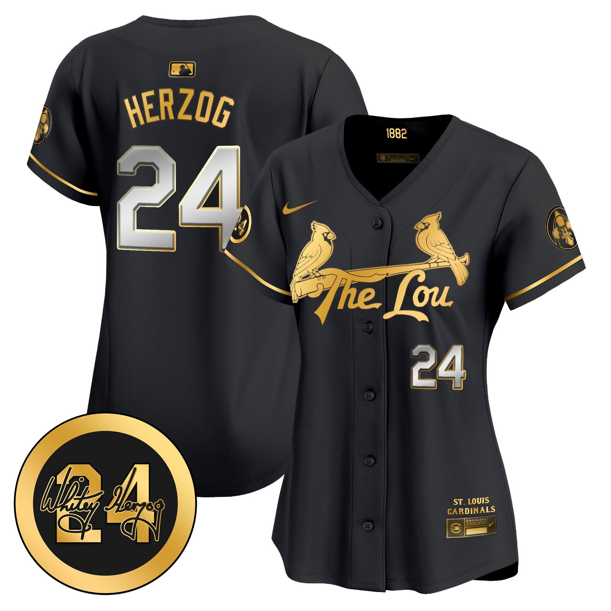 Women’s St. Louis 2024 City Connect Whitey Herzog Patch Vapor Premier Limited Jersey