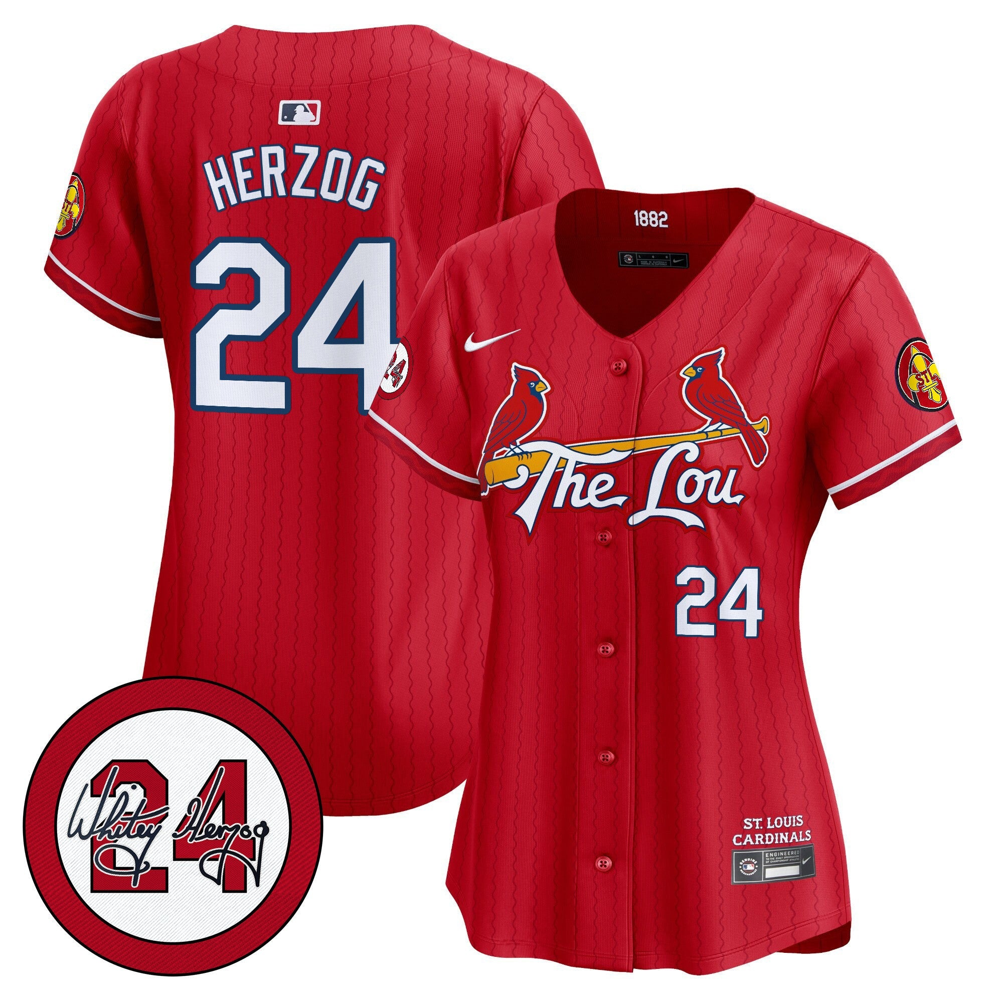 Women’s St. Louis 2024 City Connect Whitey Herzog Patch Vapor Premier Limited Jersey