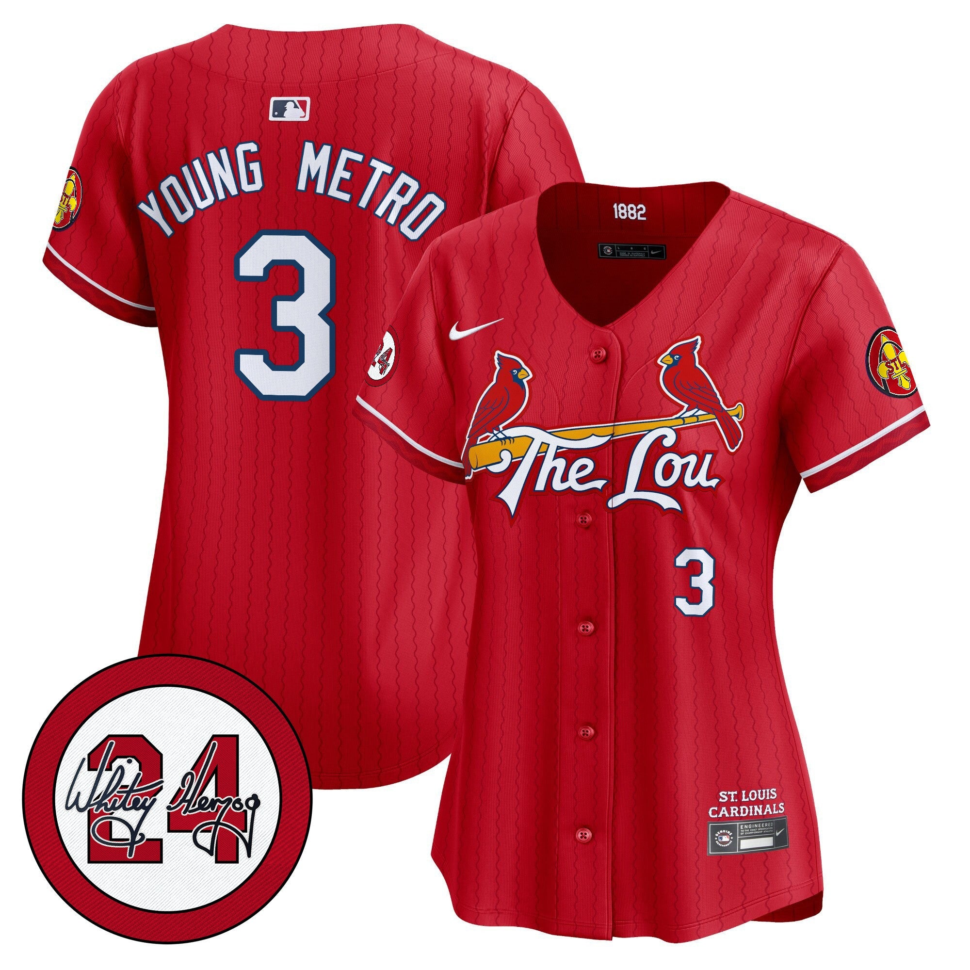 Women’s St. Louis 2024 City Connect Whitey Herzog Patch Vapor Premier Limited Jersey