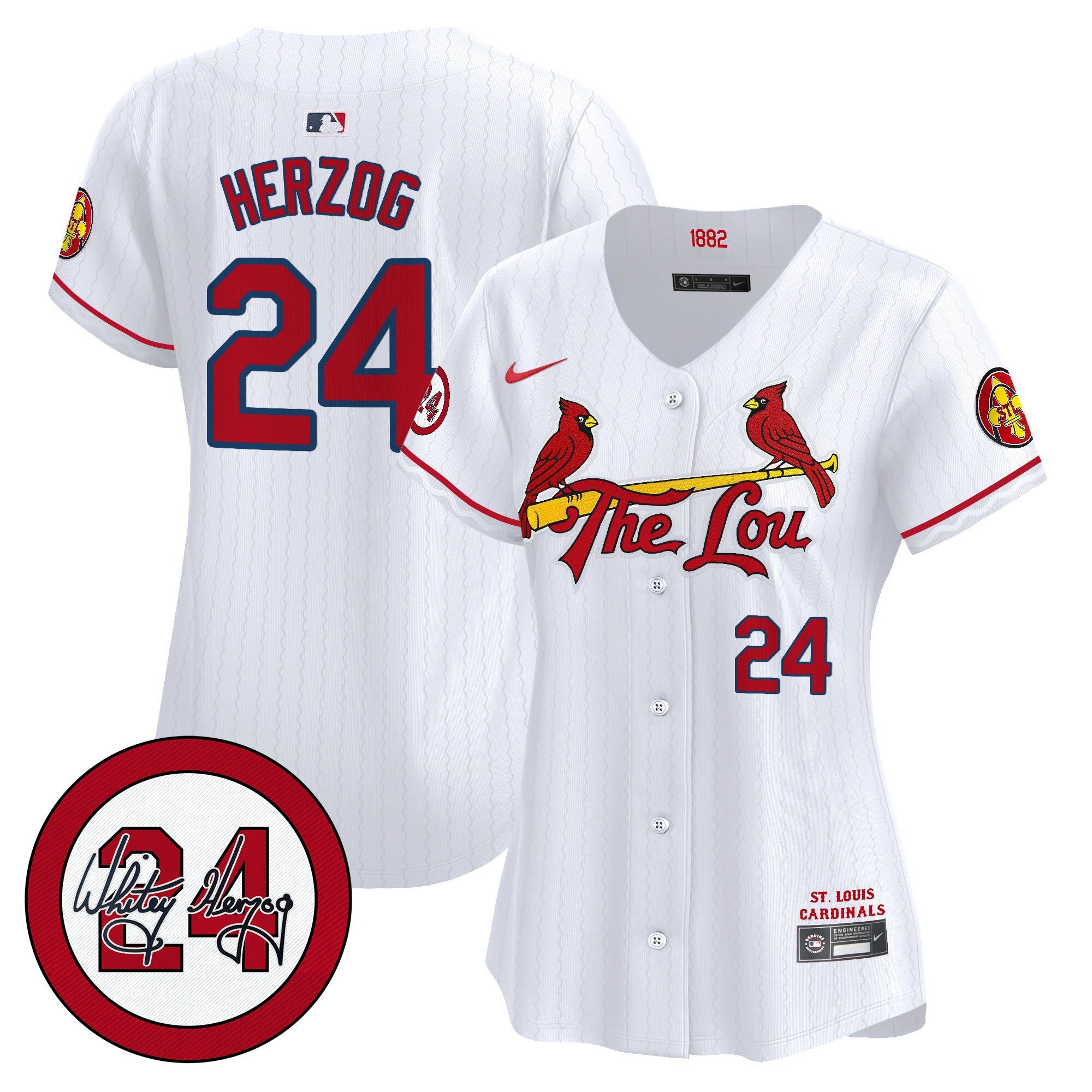 Women’s St. Louis 2024 City Connect Whitey Herzog Patch Vapor Premier Limited Jersey