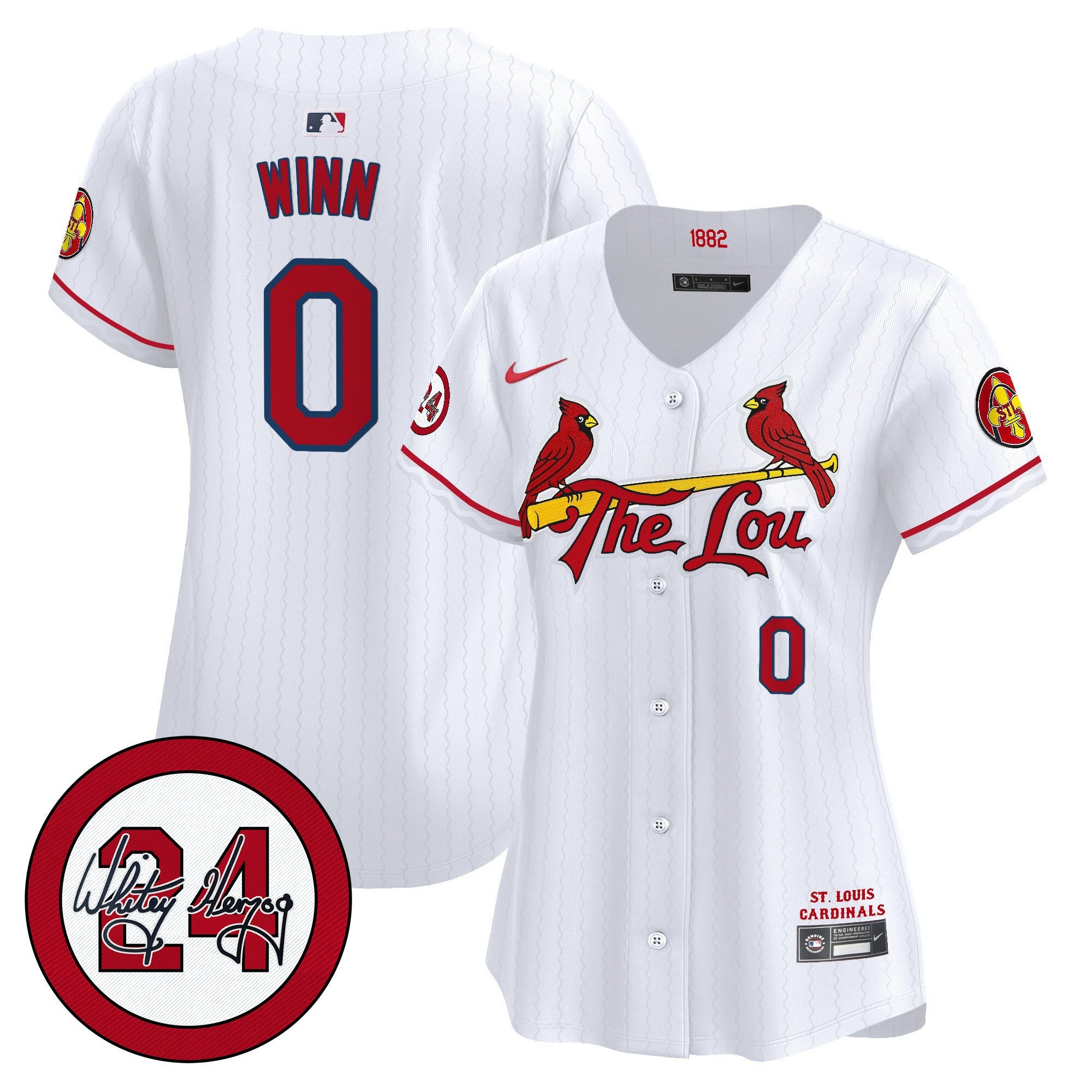 Women’s St. Louis 2024 City Connect Whitey Herzog Patch Vapor Premier Limited Jersey