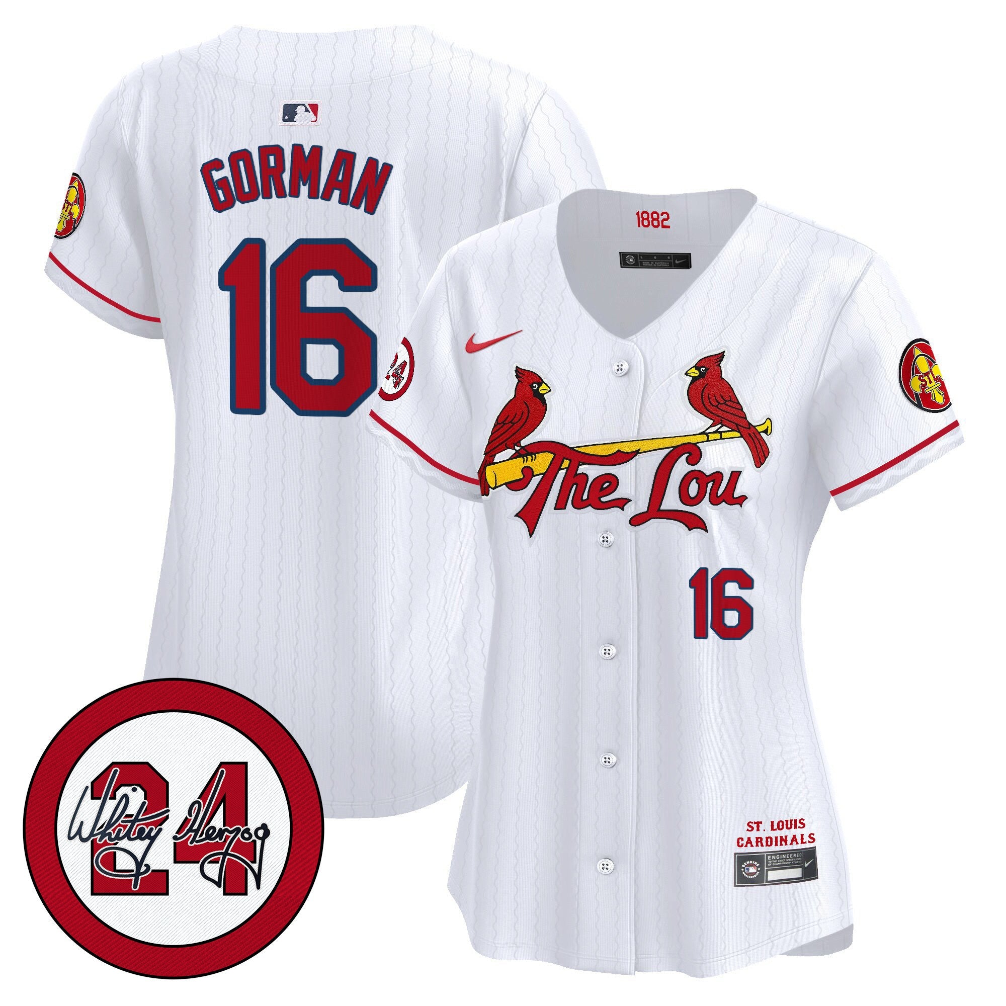 Women’s St. Louis 2024 City Connect Whitey Herzog Patch Vapor Premier Limited Jersey