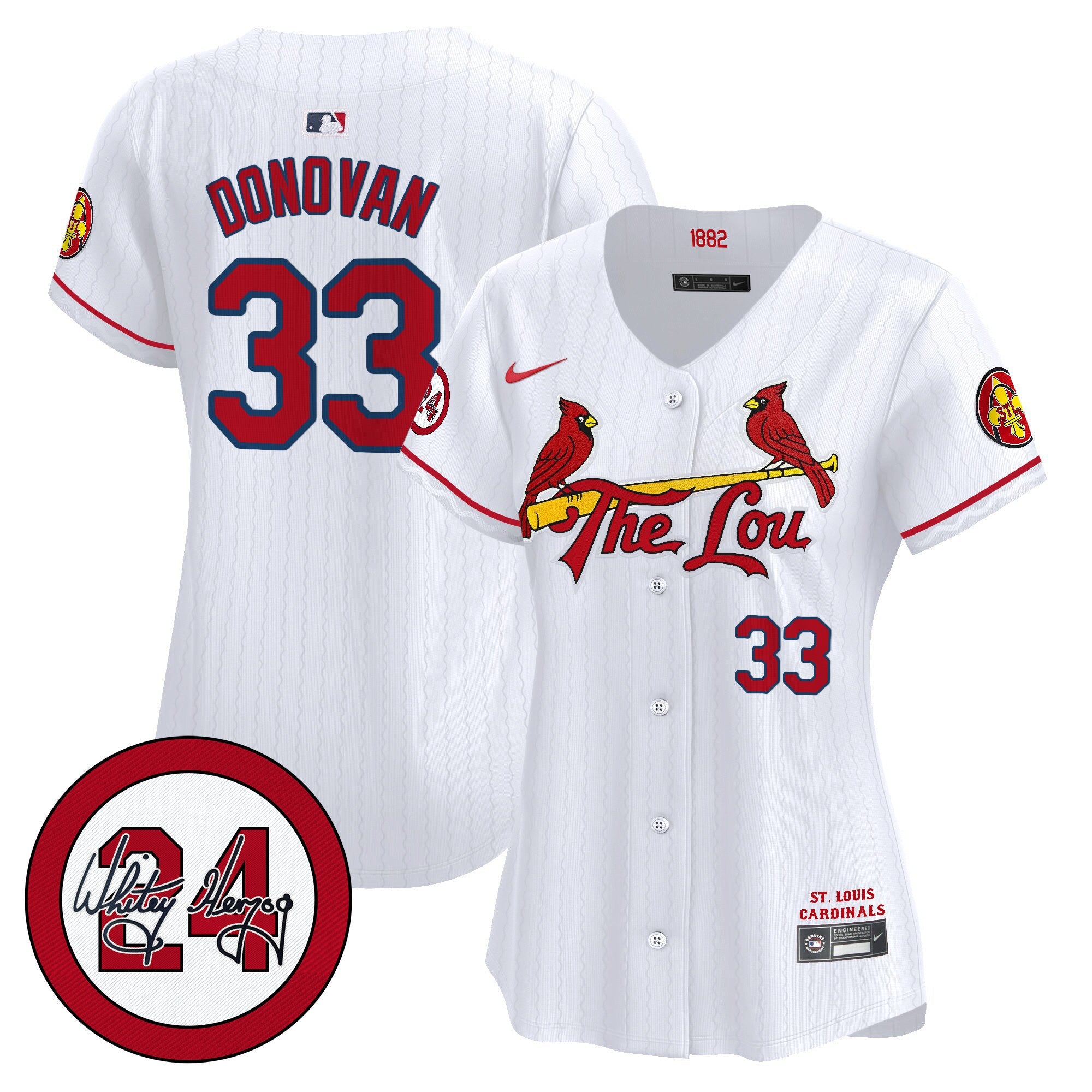 Women’s St. Louis 2024 City Connect Whitey Herzog Patch Vapor Premier Limited Jersey