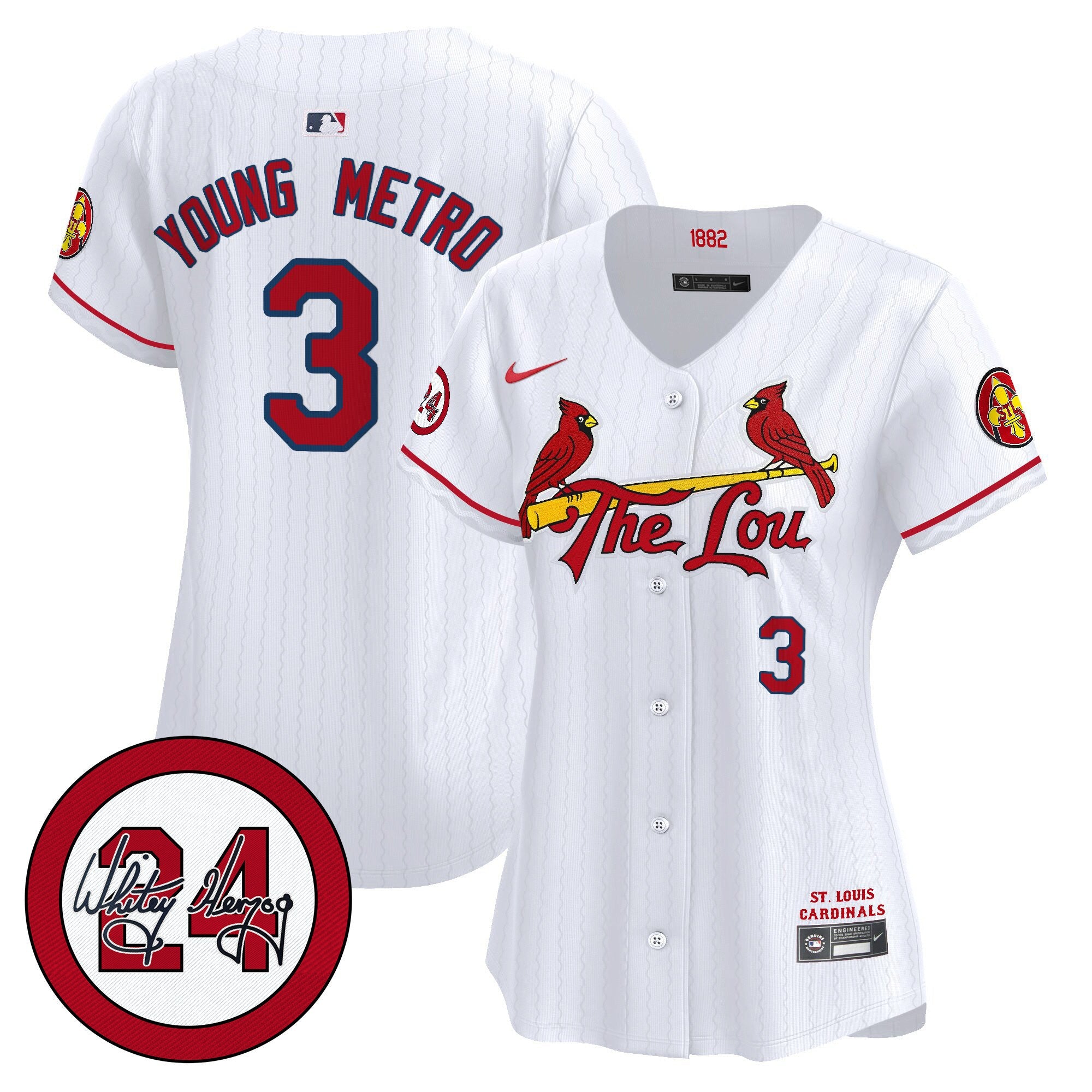 Women’s St. Louis 2024 City Connect Whitey Herzog Patch Vapor Premier Limited Jersey