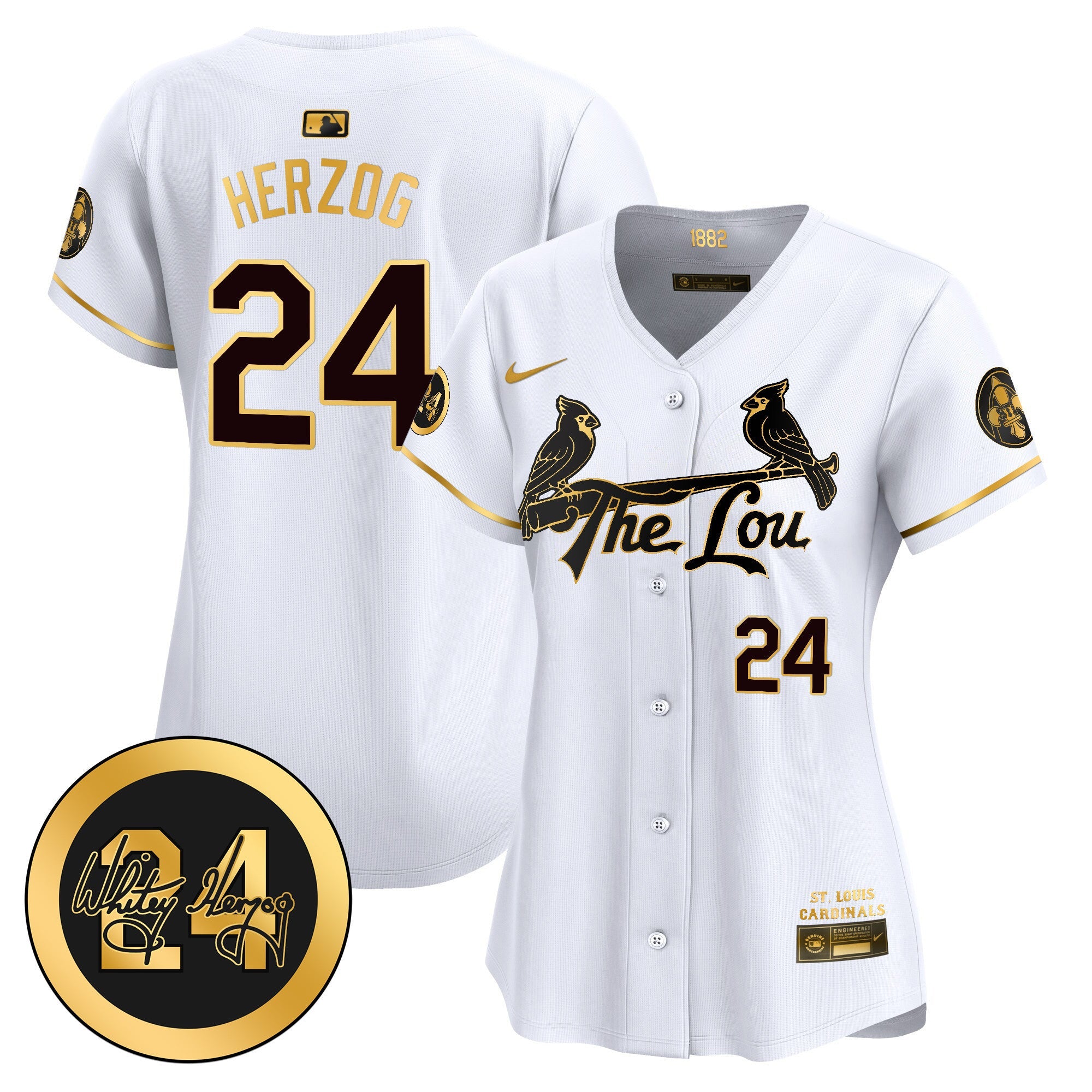 Women’s St. Louis 2024 City Connect Whitey Herzog Patch Vapor Premier Limited Jersey