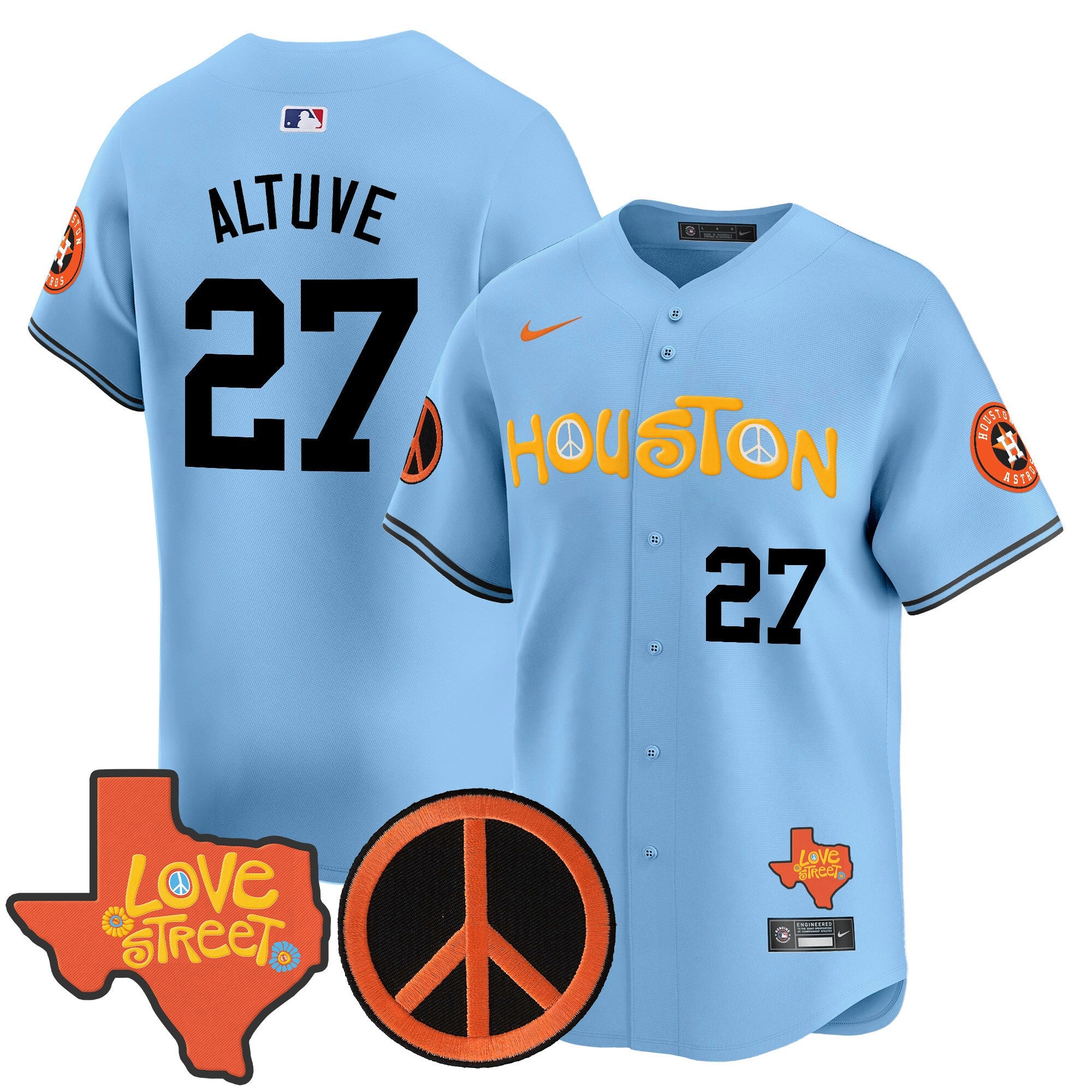 Men’s Love Street & Peace Sign Patch Vapor Premier Limited Jersey V2