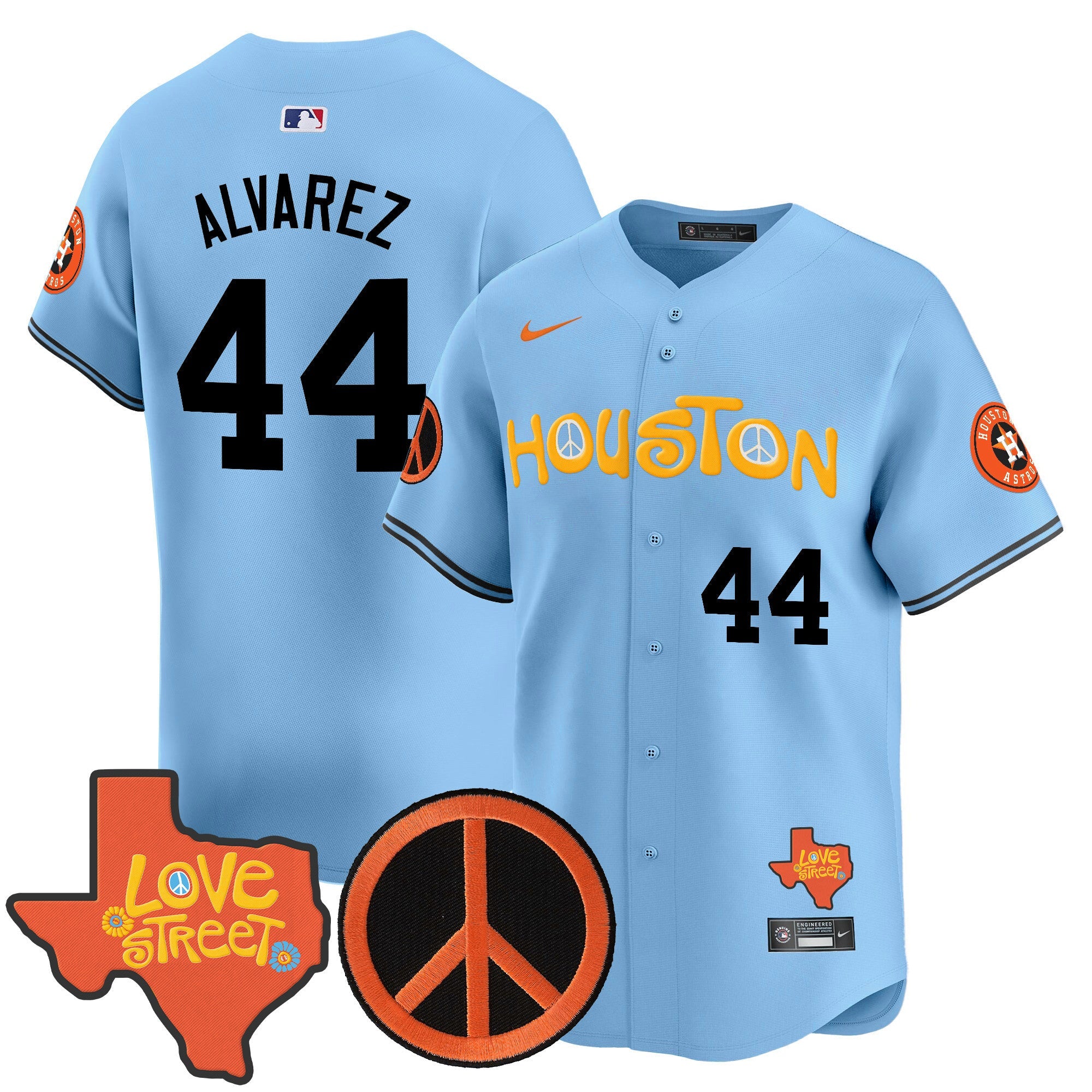 Men’s Love Street & Peace Sign Patch Vapor Premier Limited Jersey V2