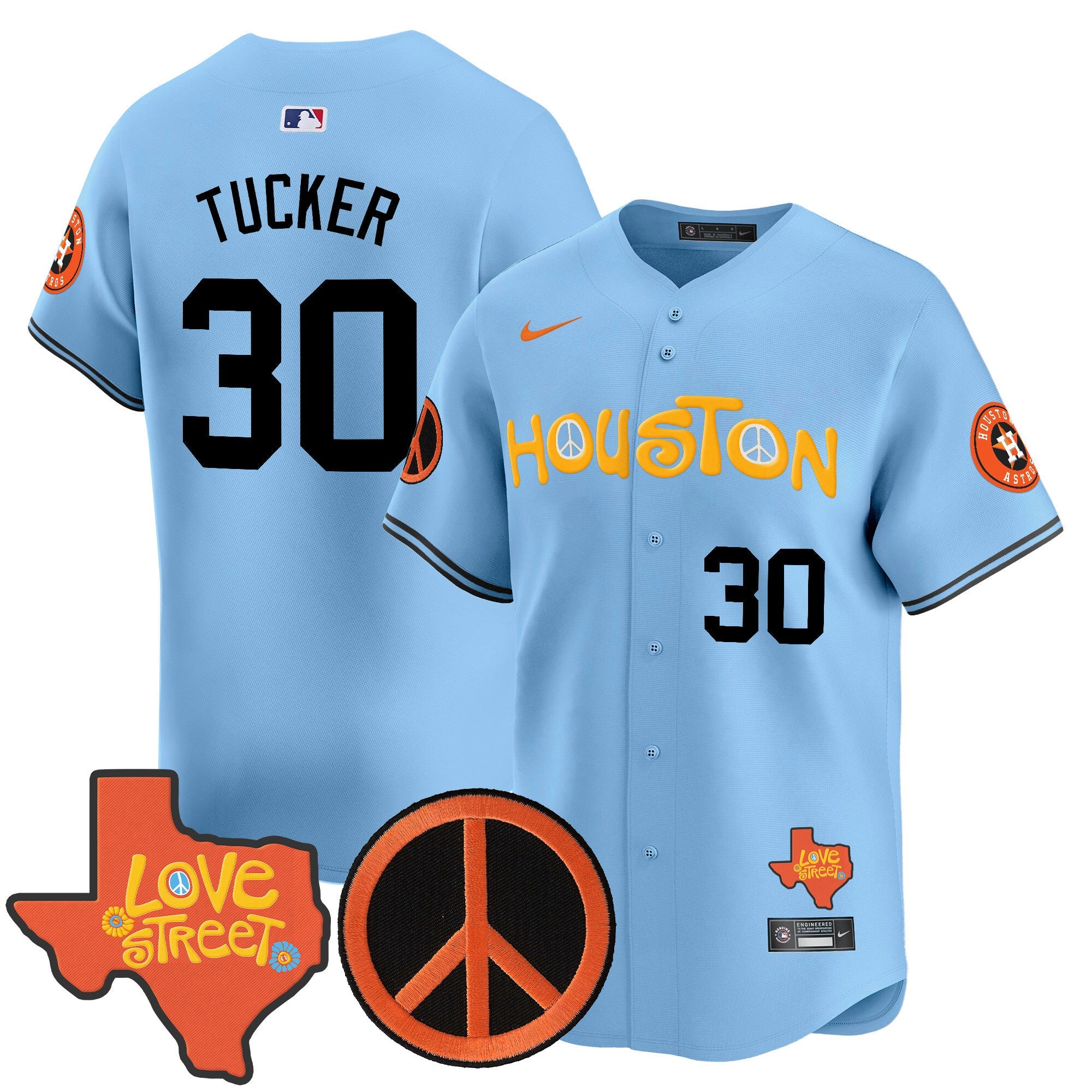 Men’s Love Street & Peace Sign Patch Vapor Premier Limited Jersey V2
