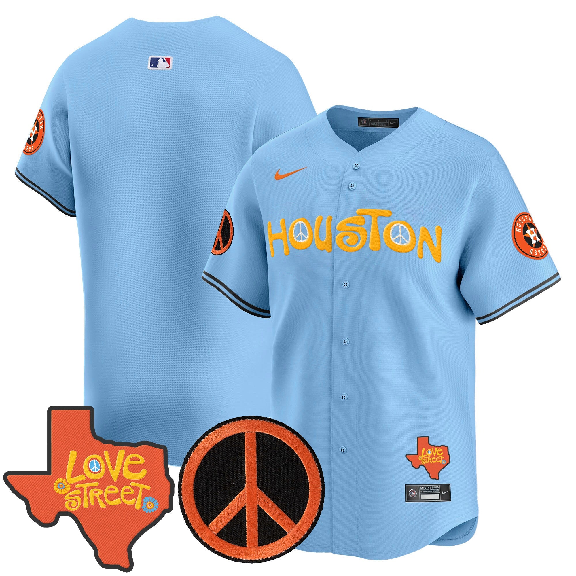 Men’s Love Street & Peace Sign Patch Vapor Premier Limited Jersey V2