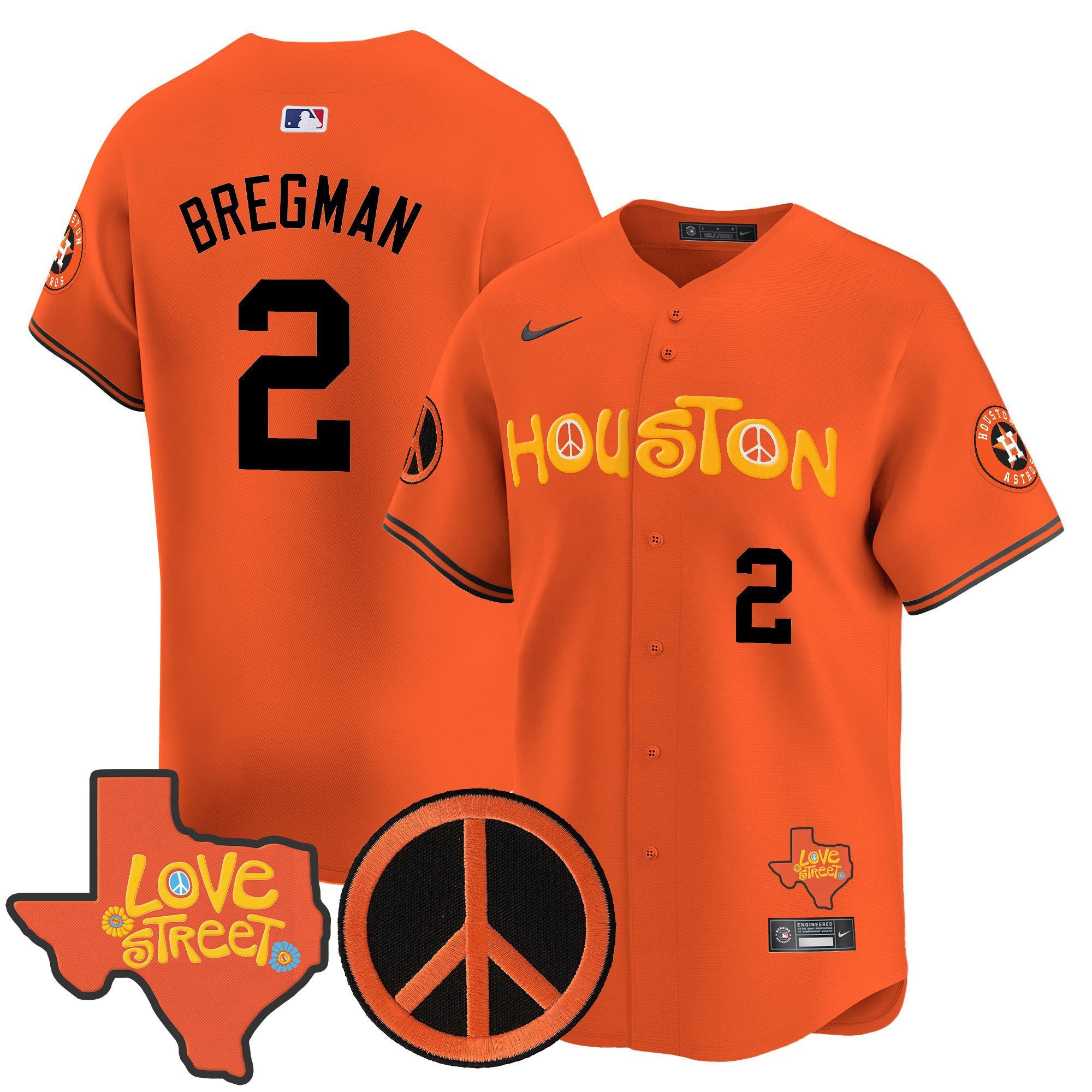 Men’s Love Street & Peace Sign Patch Vapor Premier Limited Jersey V2