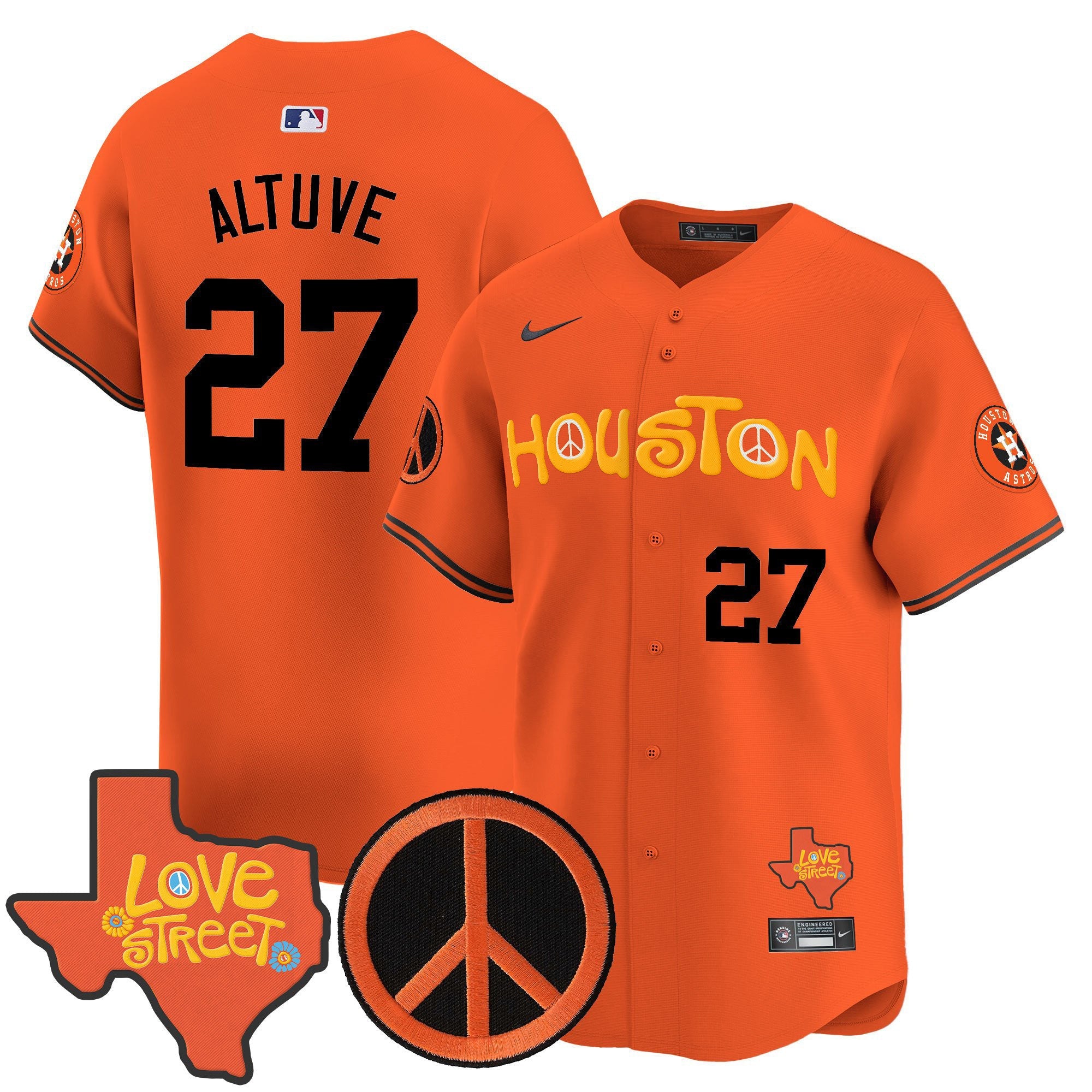 Men’s Love Street & Peace Sign Patch Vapor Premier Limited Jersey V2