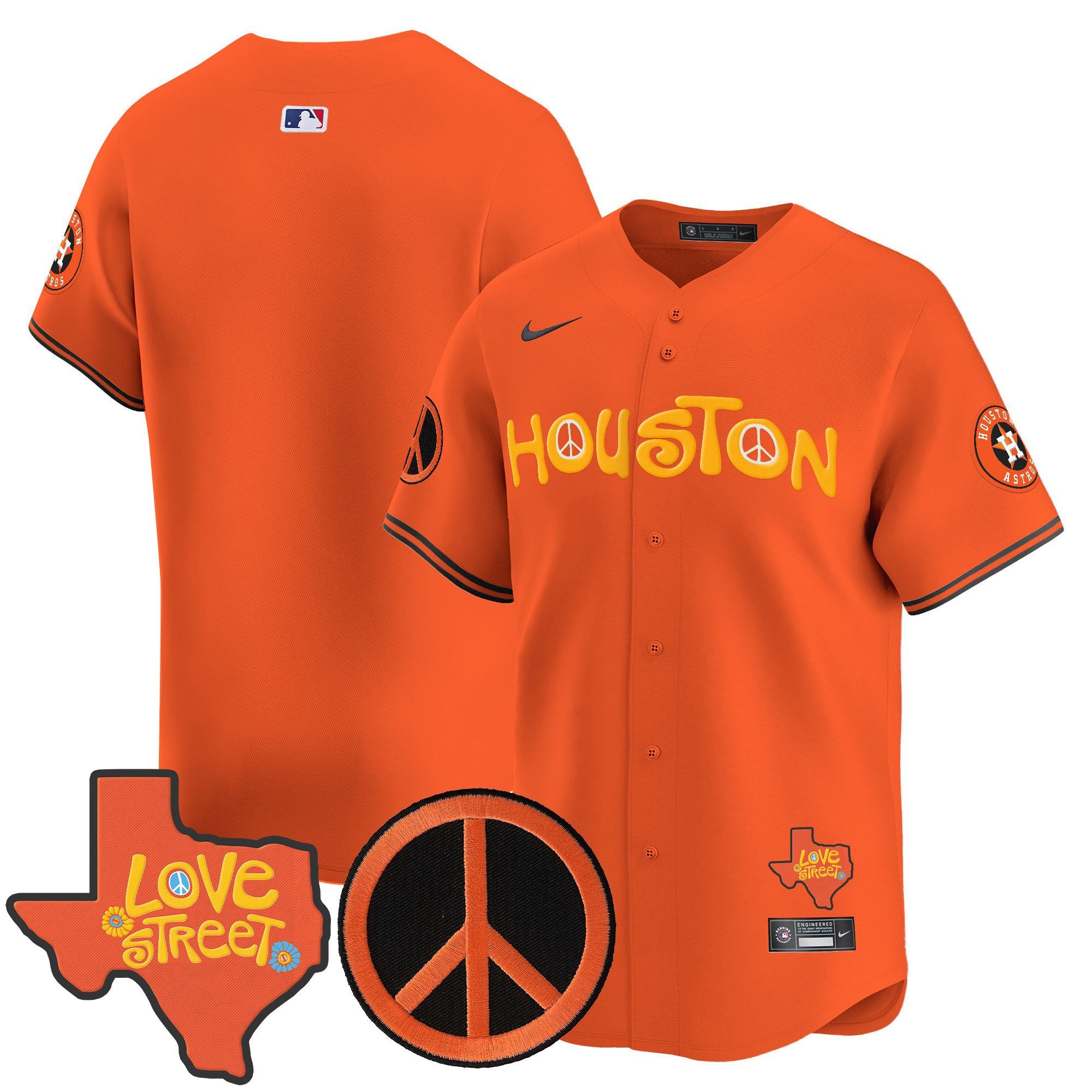 Men’s Love Street & Peace Sign Patch Vapor Premier Limited Jersey V2