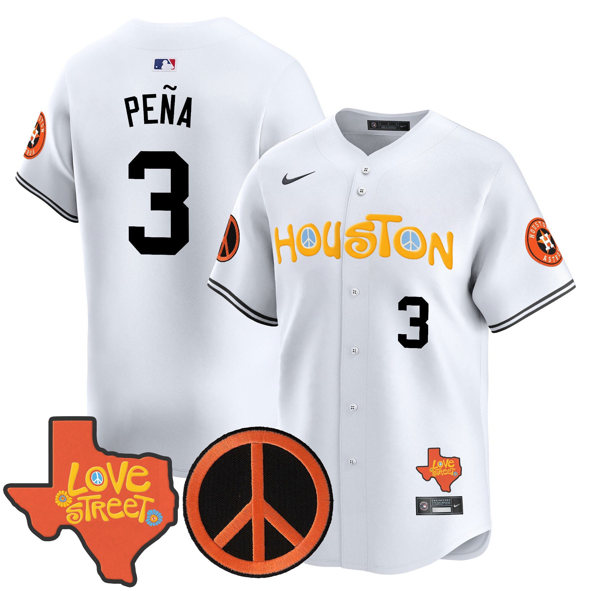 Men’s Love Street & Peace Sign Patch Vapor Premier Limited Jersey V2