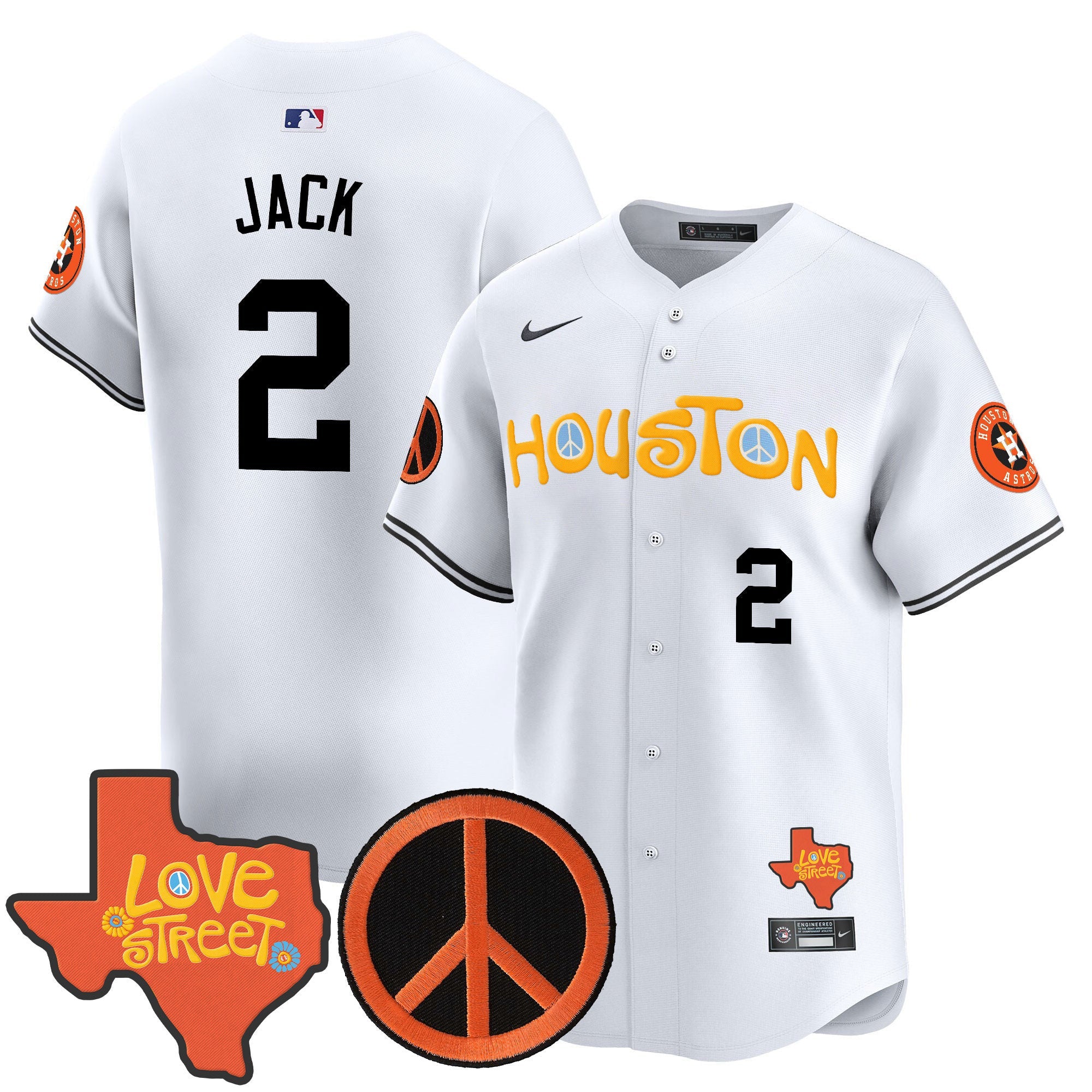 Men’s Love Street & Peace Sign Patch Vapor Premier Limited Jersey V2