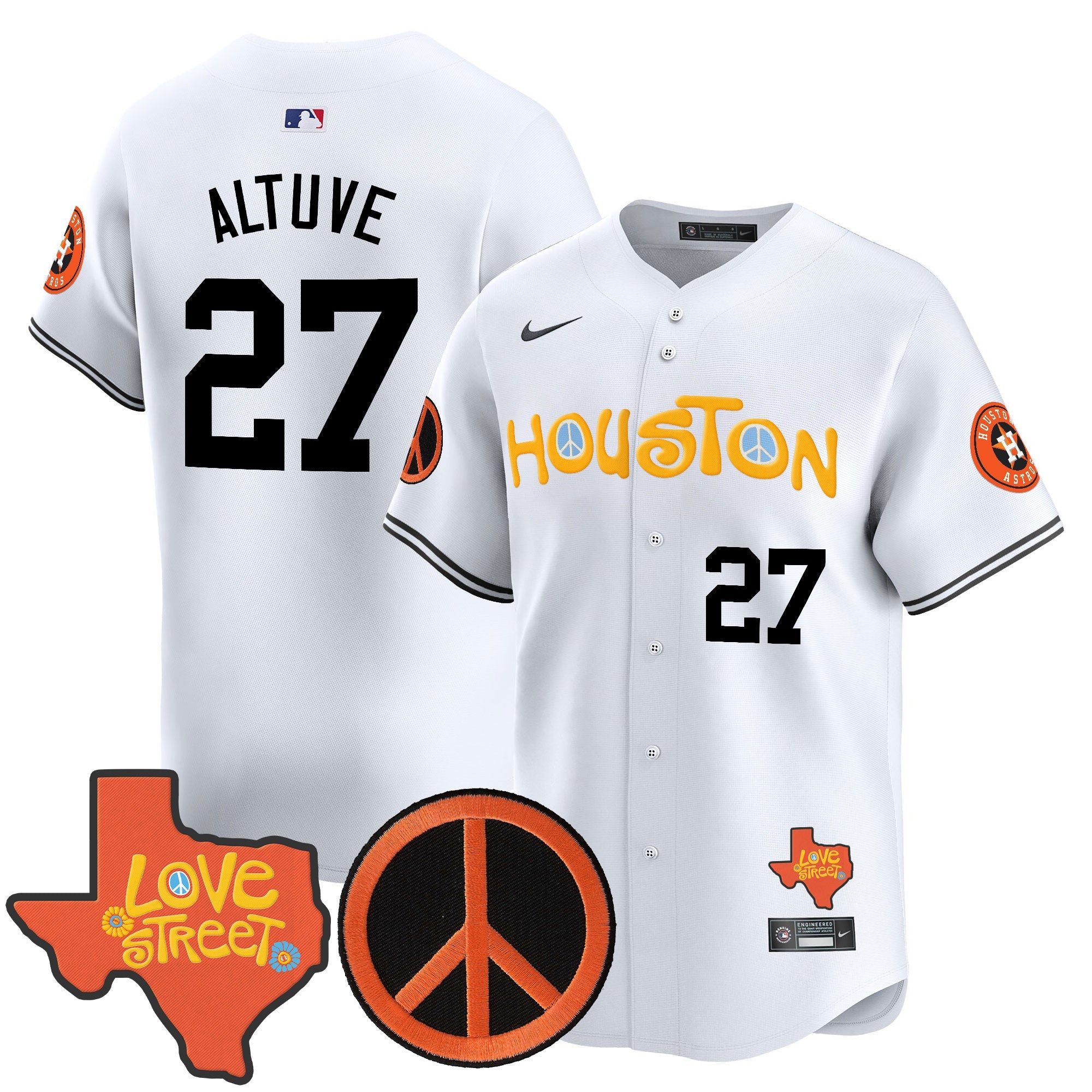 Men’s Love Street & Peace Sign Patch Vapor Premier Limited Jersey V2