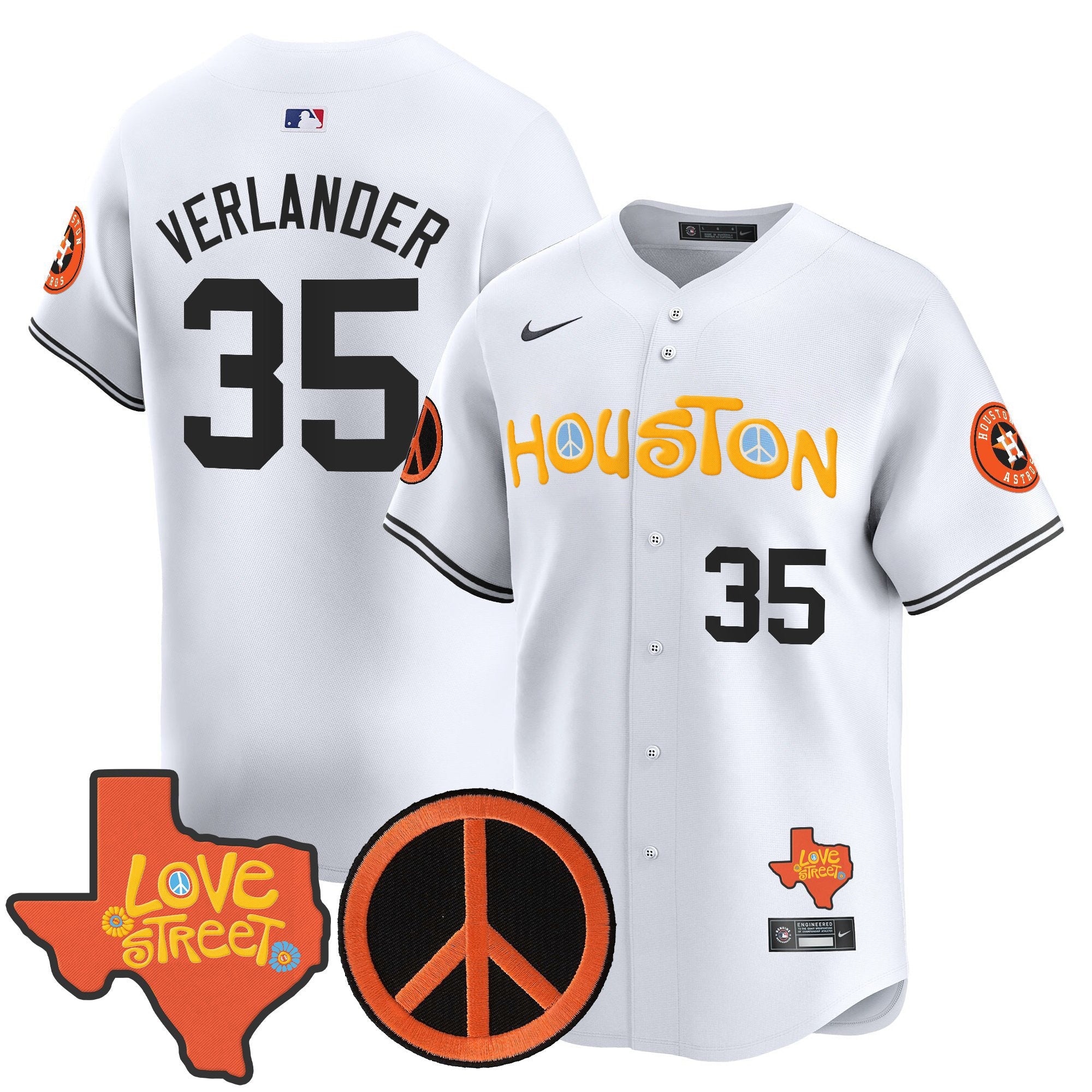 Men’s Love Street & Peace Sign Patch Vapor Premier Limited Jersey V2