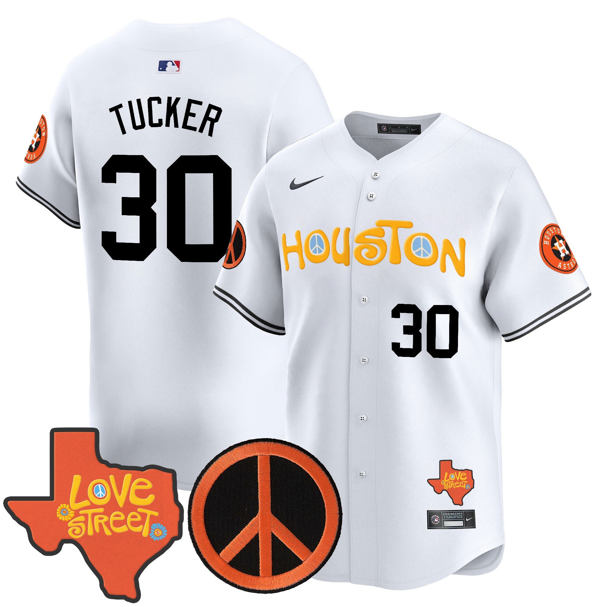 Men’s Love Street & Peace Sign Patch Vapor Premier Limited Jersey V2