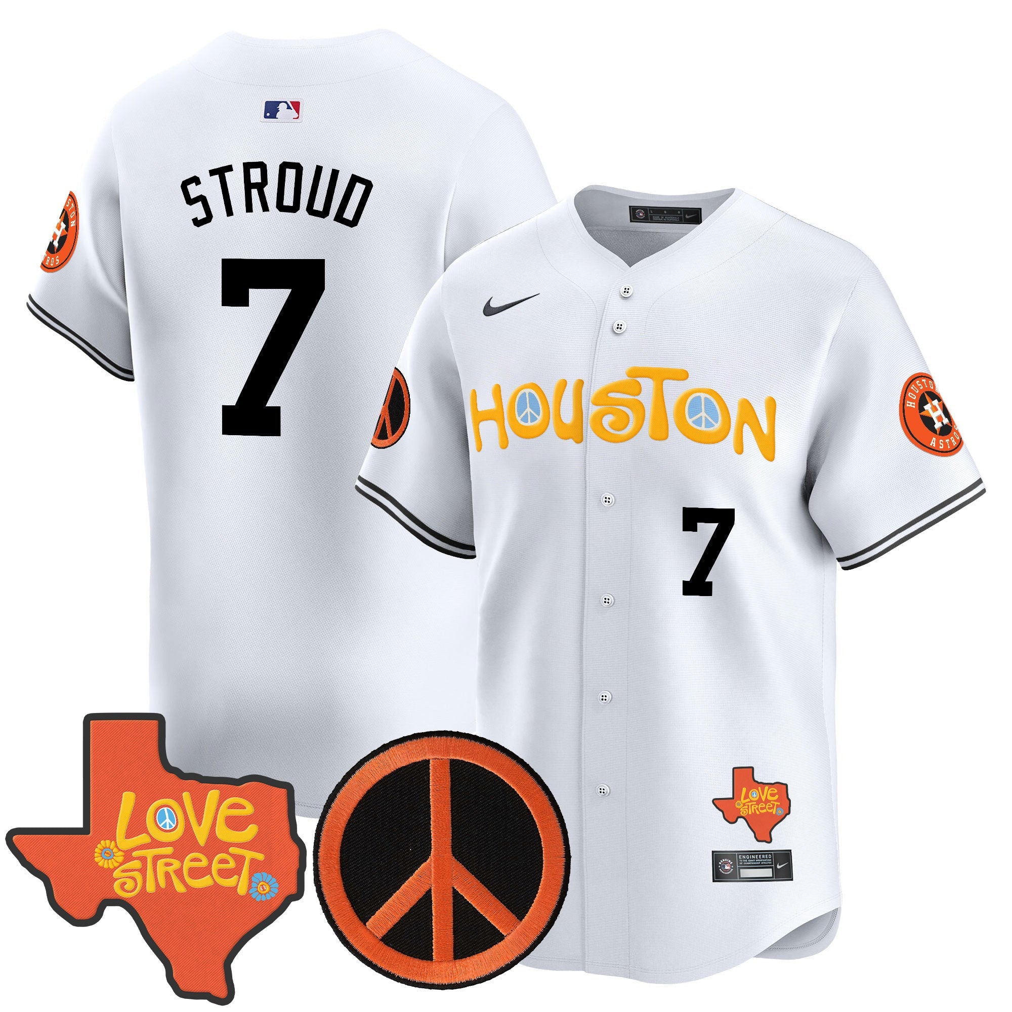 Men’s Love Street & Peace Sign Patch Vapor Premier Limited Jersey V2