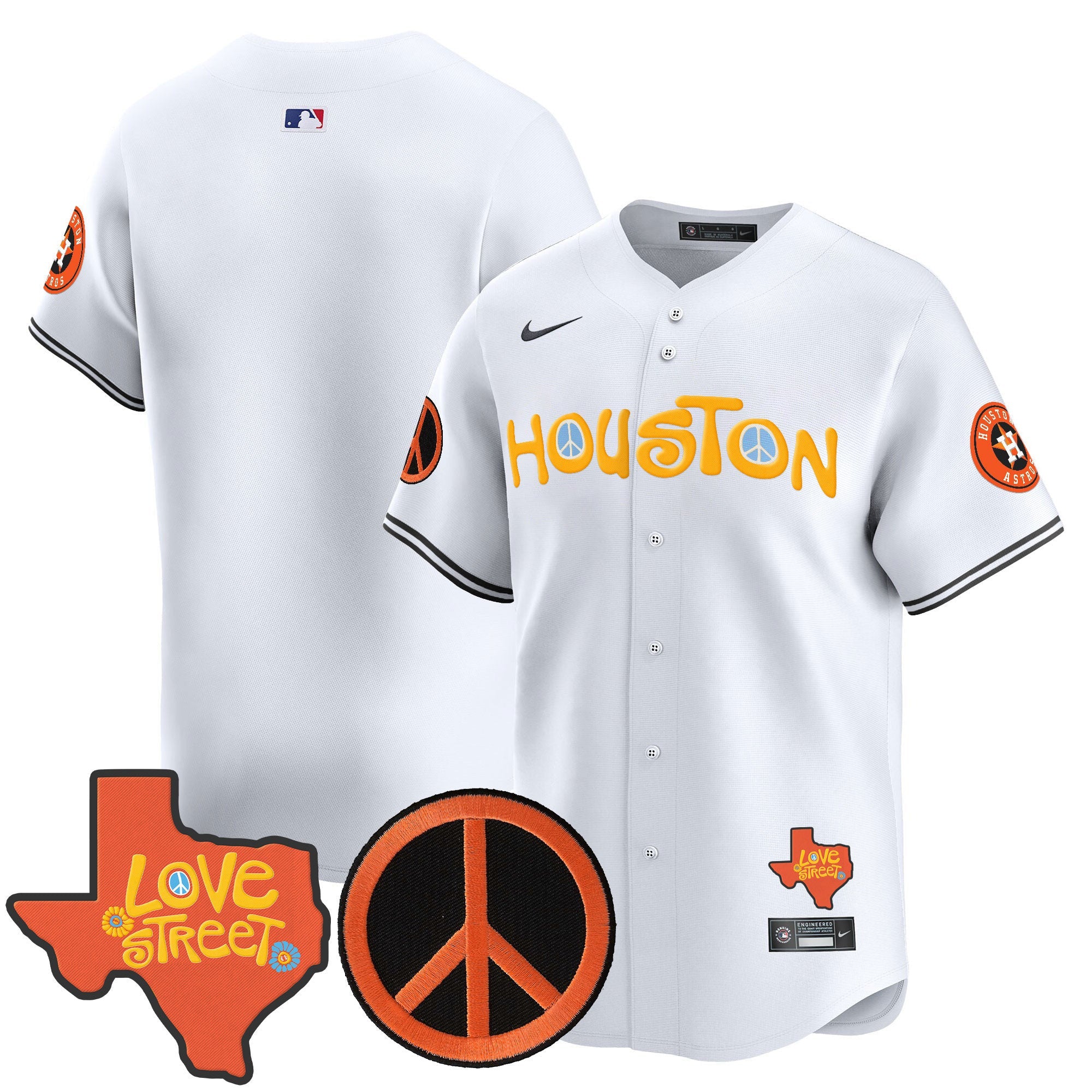 Men’s Love Street & Peace Sign Patch Vapor Premier Limited Jersey V2