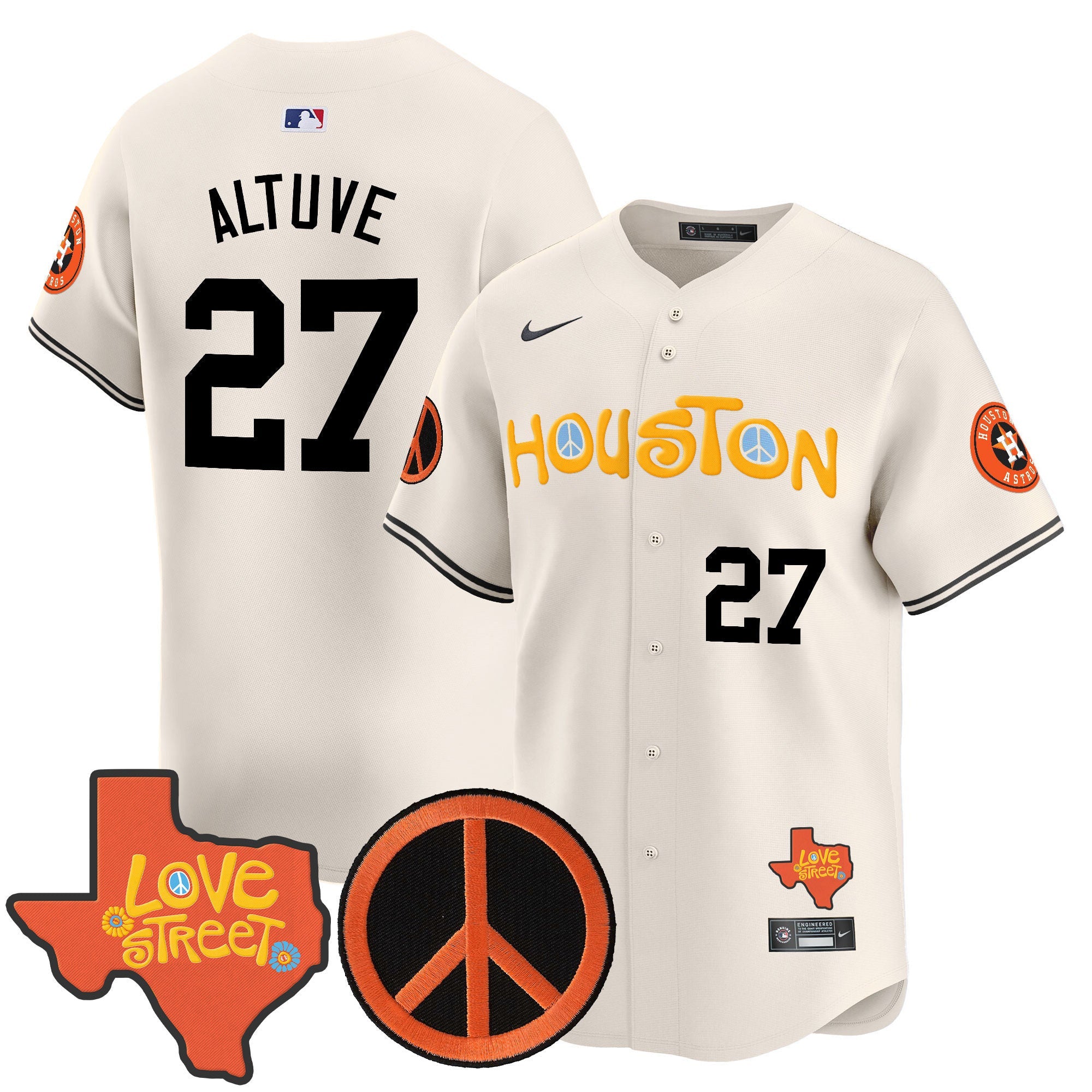 Men’s Love Street & Peace Sign Patch Vapor Premier Limited Jersey V2