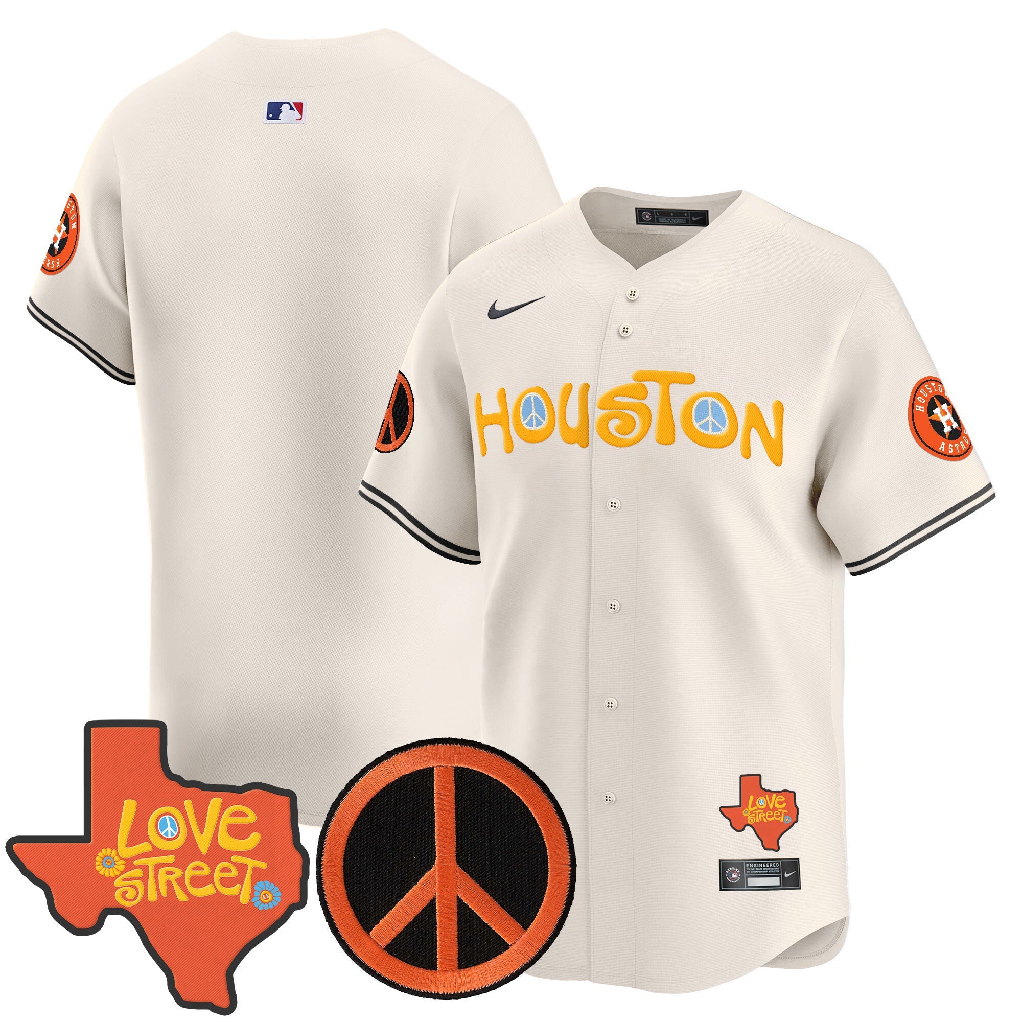 Men’s Love Street & Peace Sign Patch Vapor Premier Limited Jersey V2