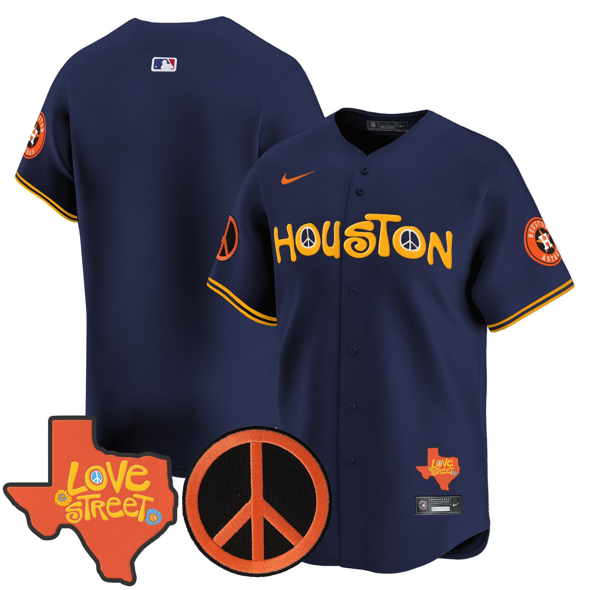 Men’s Love Street & Peace Sign Patch Vapor Premier Limited Jersey V2