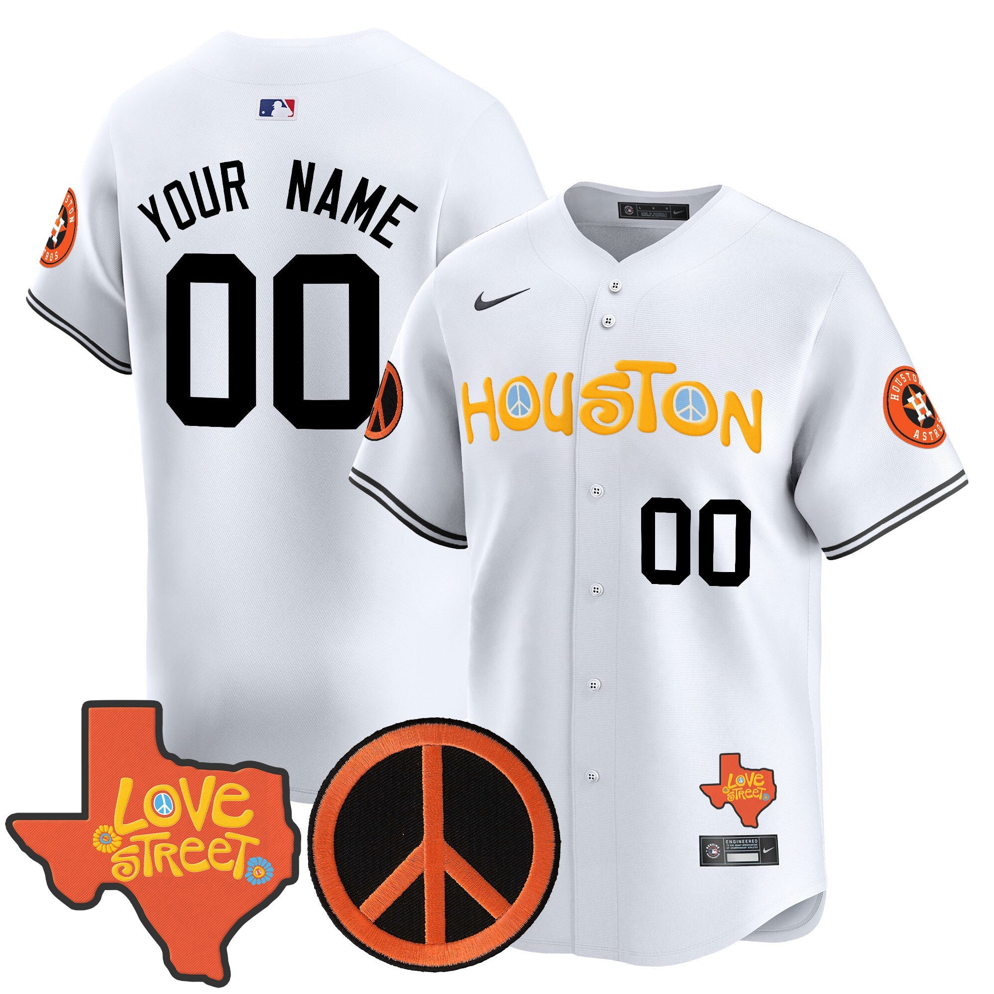 Love Street & Peace Sign Patch Vapor Premier Limited Custom Jersey V2