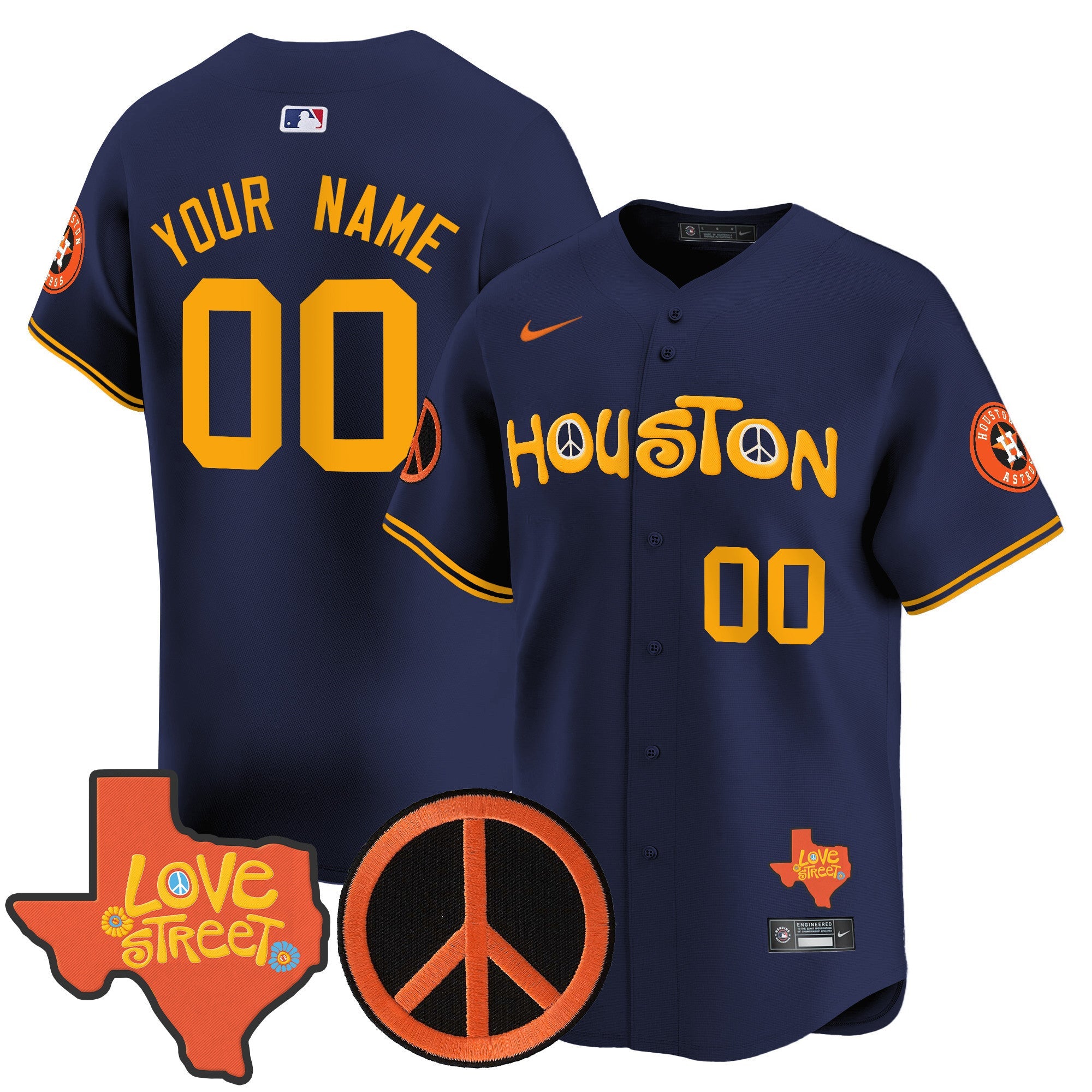 Love Street & Peace Sign Patch Vapor Premier Limited Custom Jersey V2