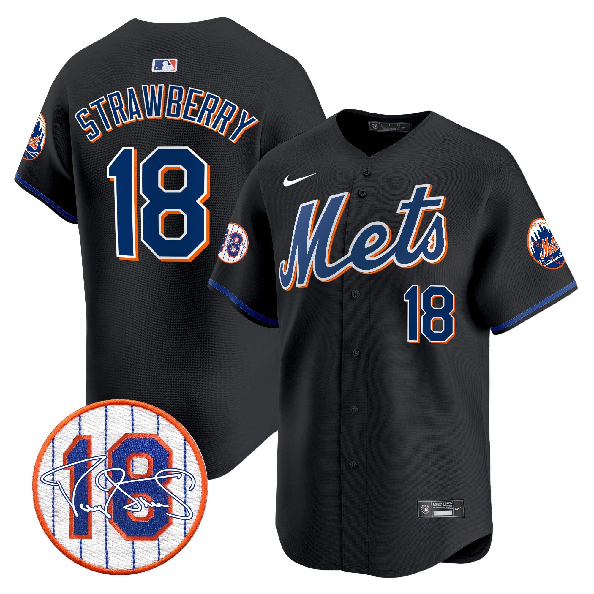Men’s Darryl Strawberry Patch Vapor Premier Limited Jersey