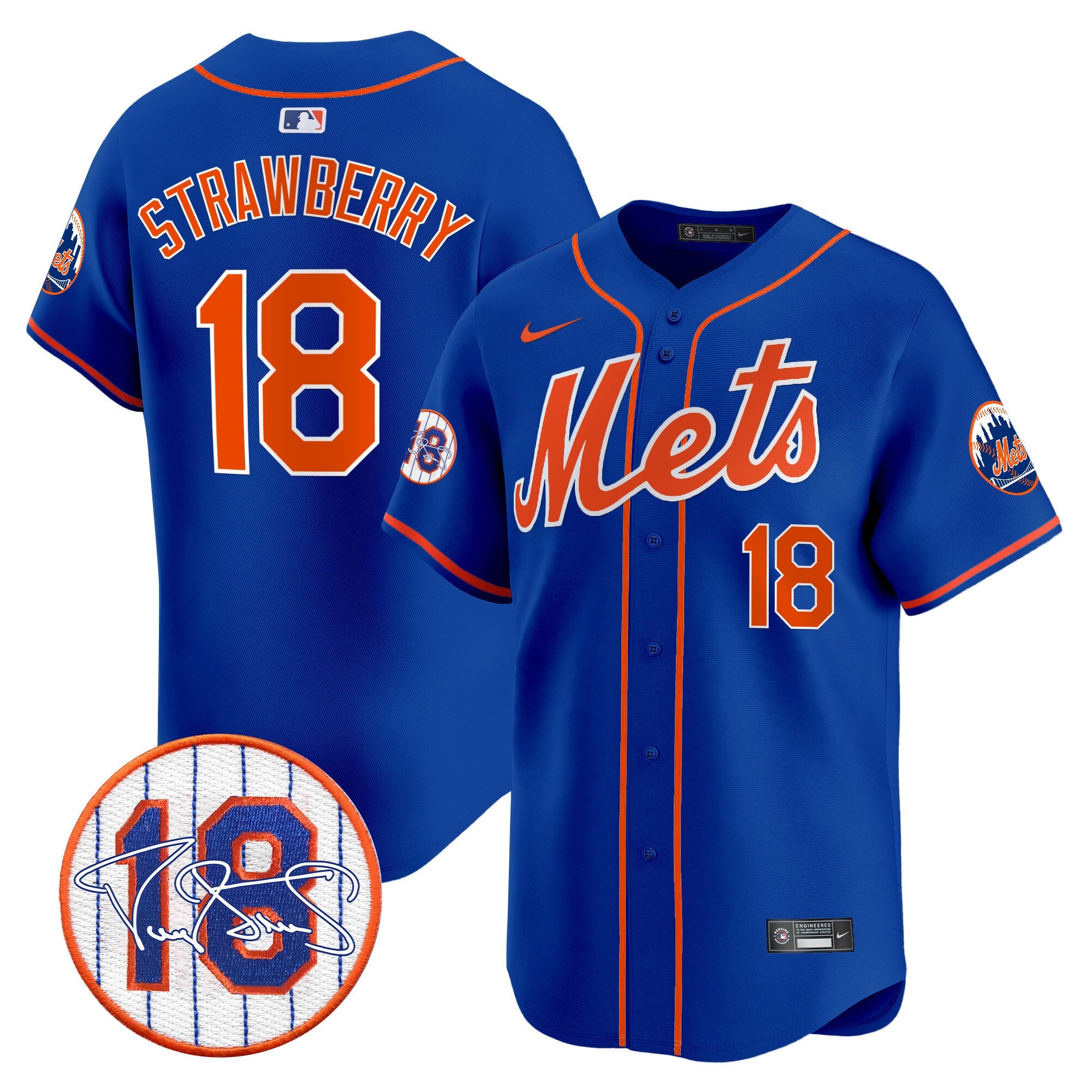 Men’s Darryl Strawberry Patch Vapor Premier Limited Jersey