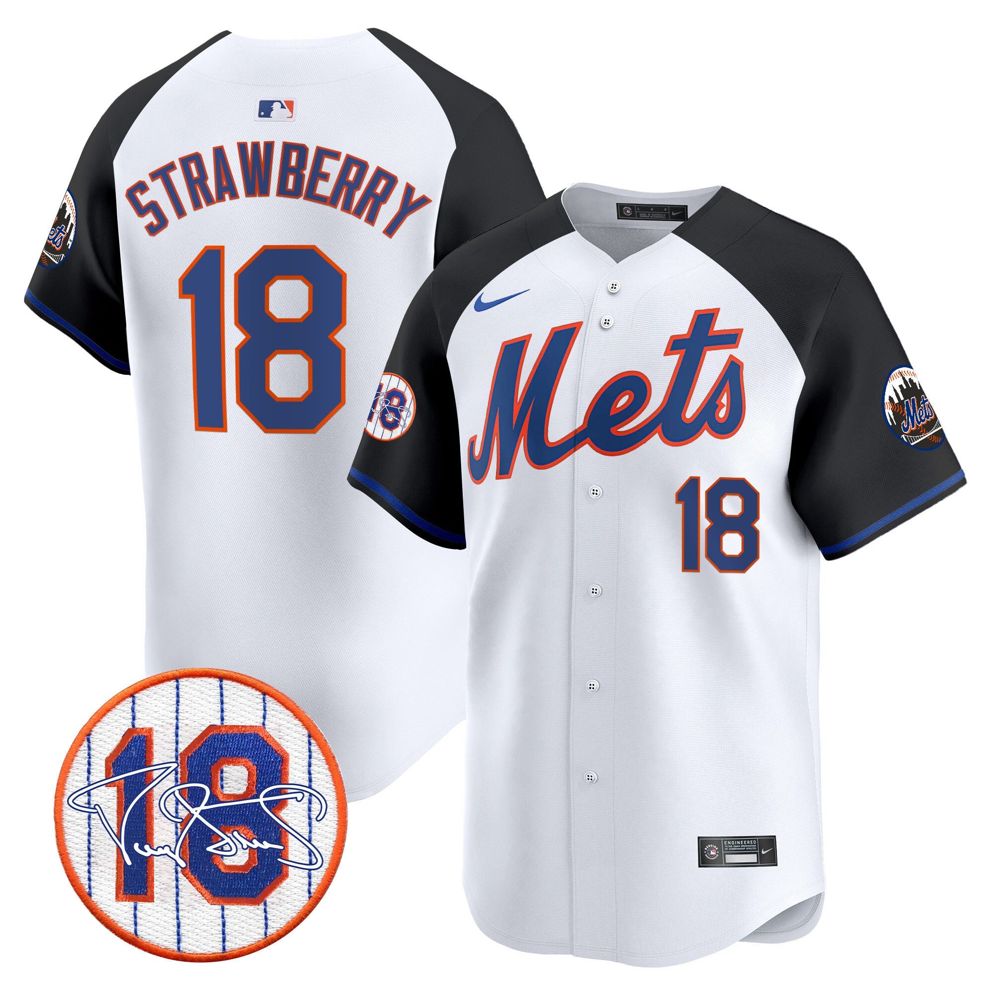 Men’s Darryl Strawberry Patch Vapor Premier Limited Jersey