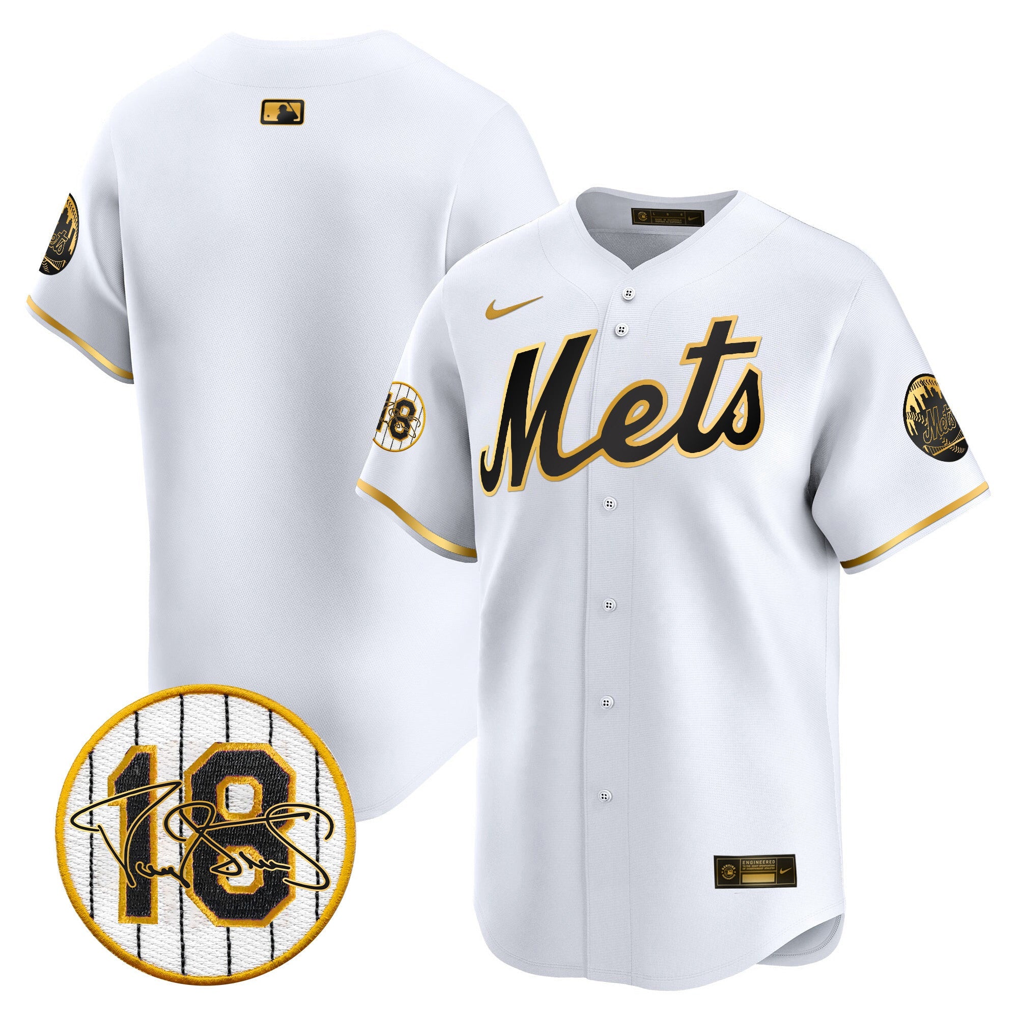 Men’s Darryl Strawberry Patch Vapor Premier Limited Jersey