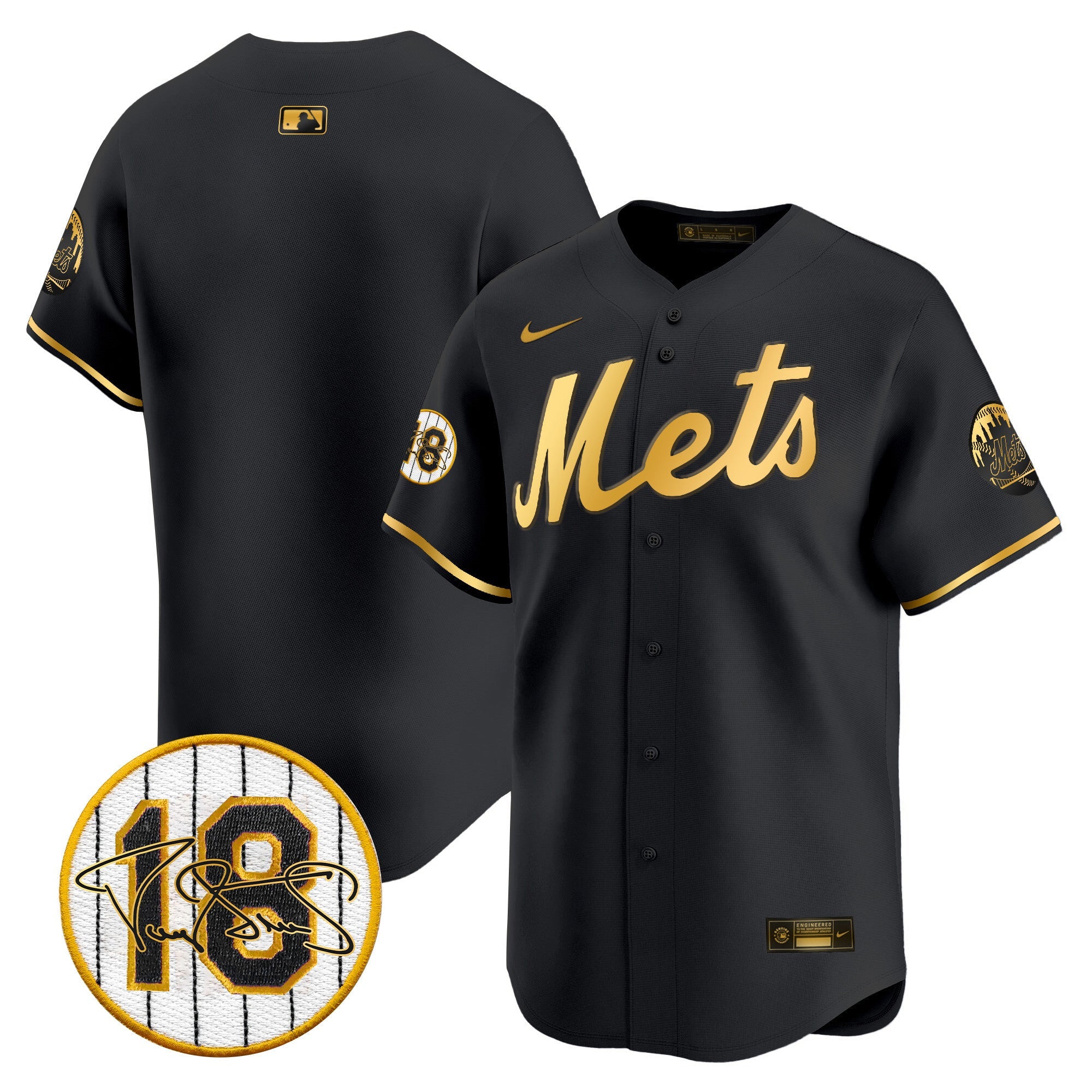 Men’s Darryl Strawberry Patch Vapor Premier Limited Jersey