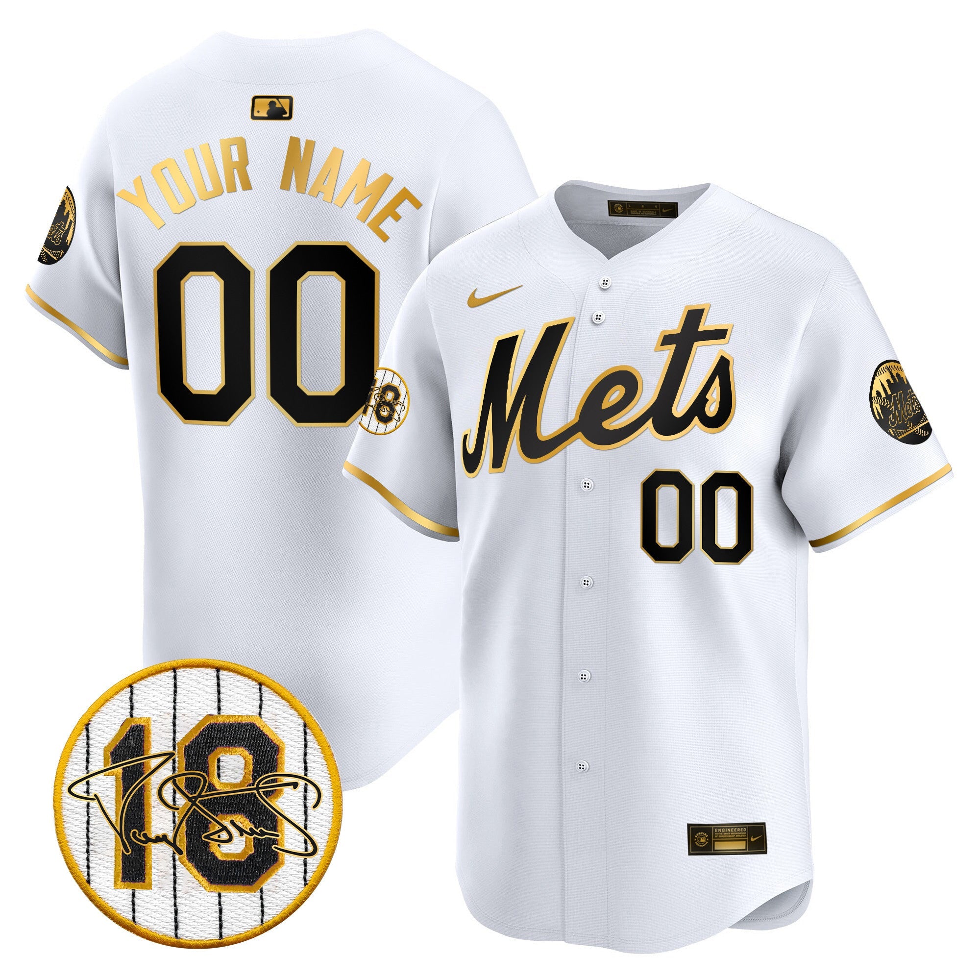 Darryl Strawberry Patch Vapor Premier Limited Custom Jersey