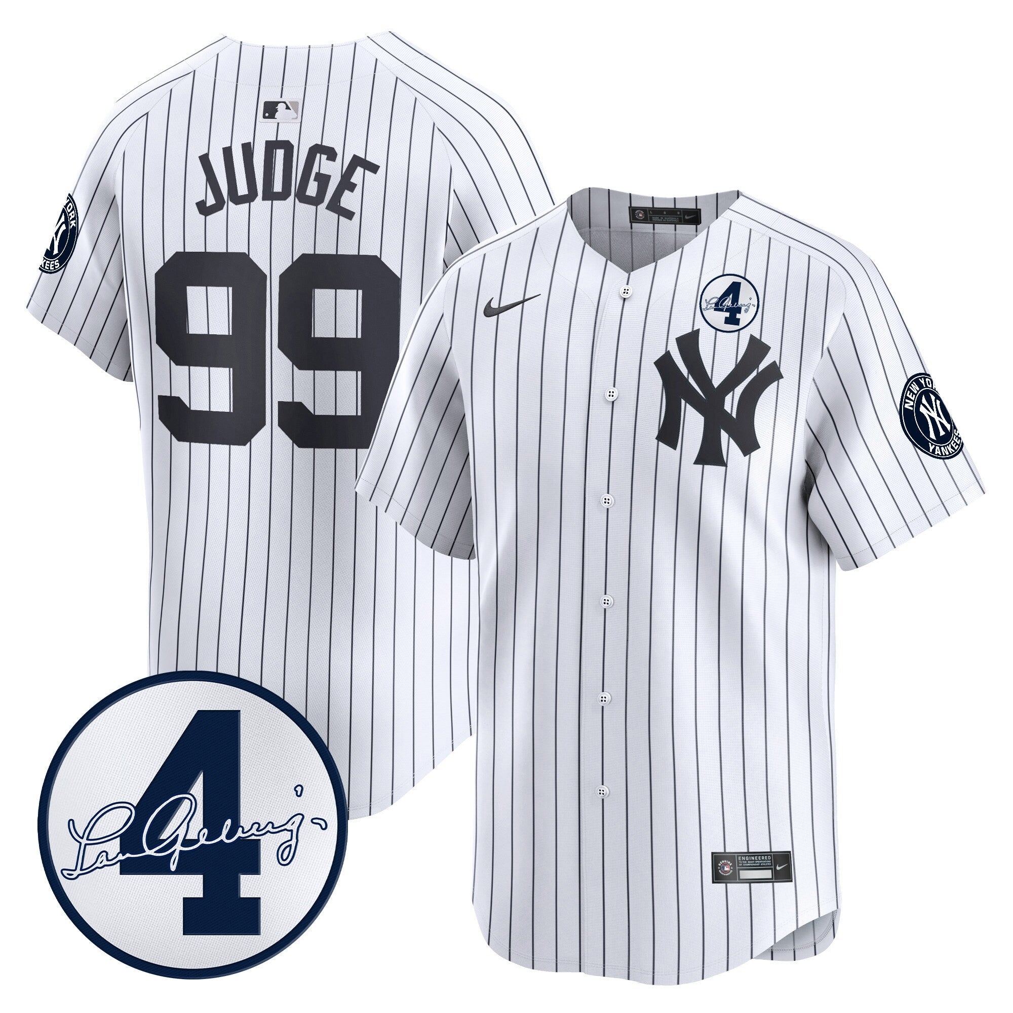 Men’s New York Lou Gehrig Patch Vapor Premier Limited Jersey