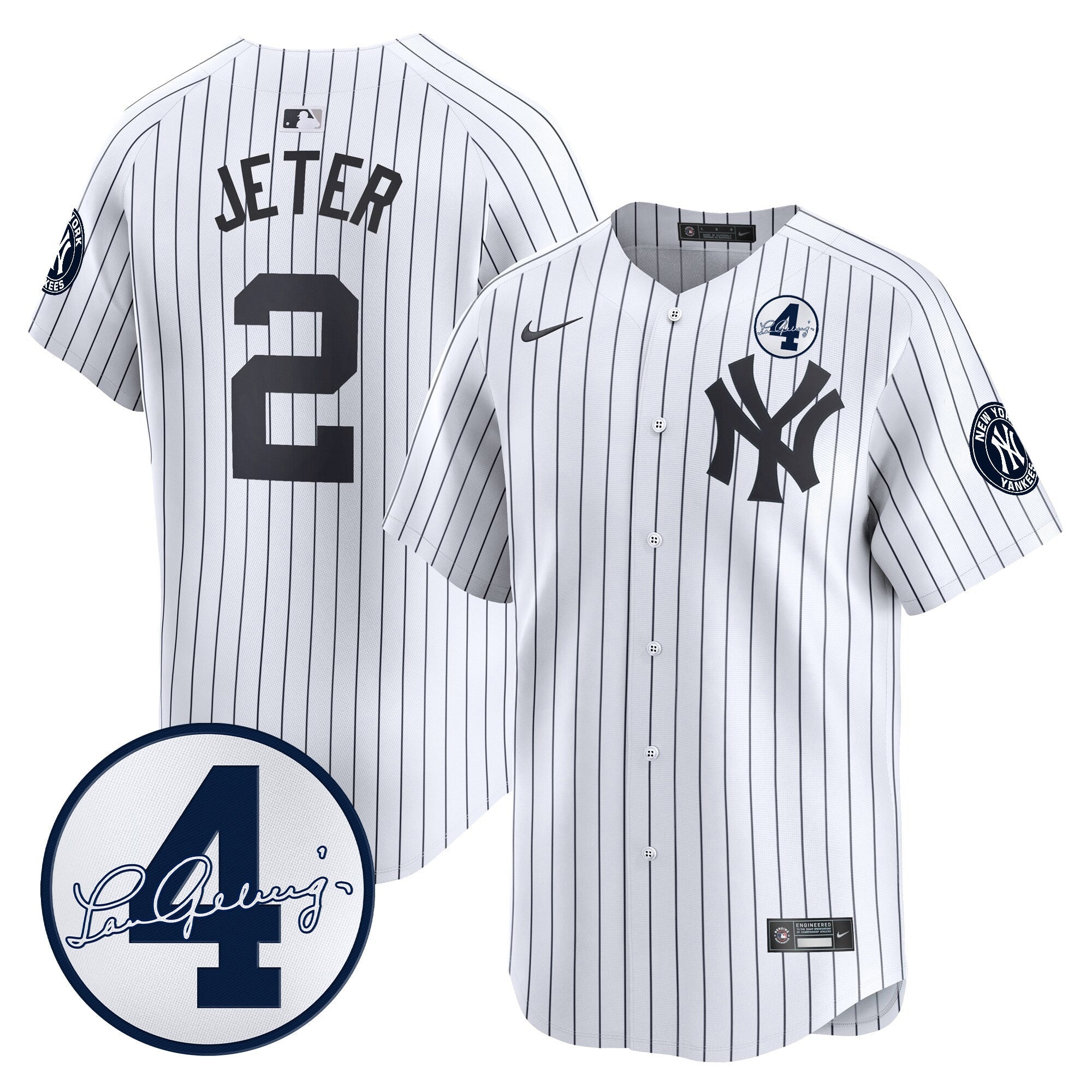 Men’s New York Lou Gehrig Patch Vapor Premier Limited Jersey