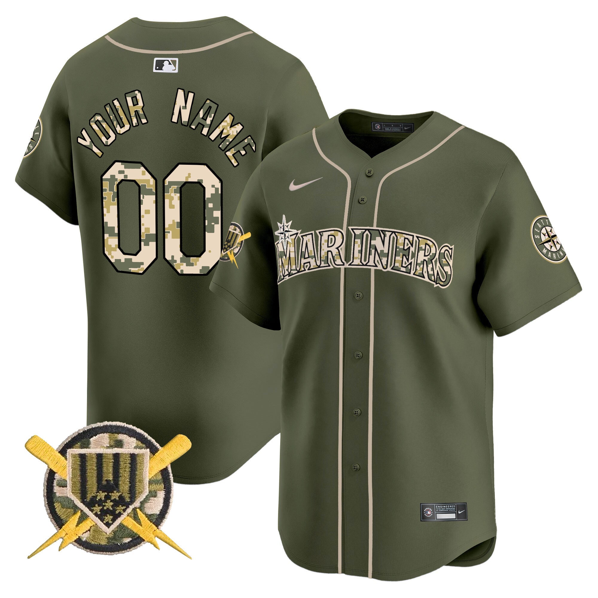 Seattle Armed Forces Day Vapor Premier Limited Custom Jersey